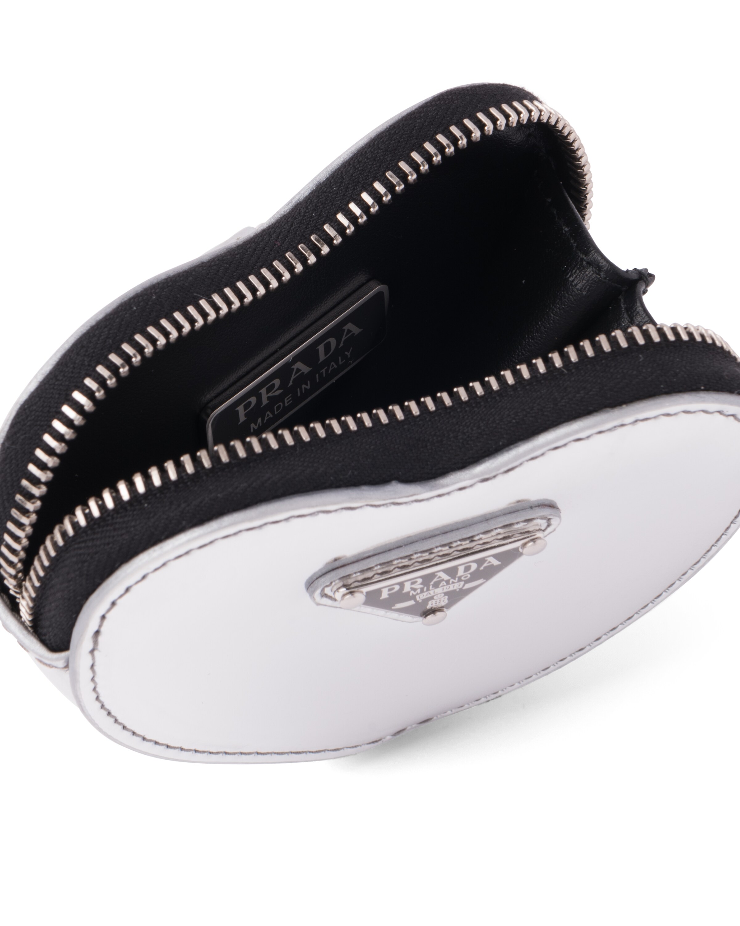 Brushed leather heart minipouch Prada