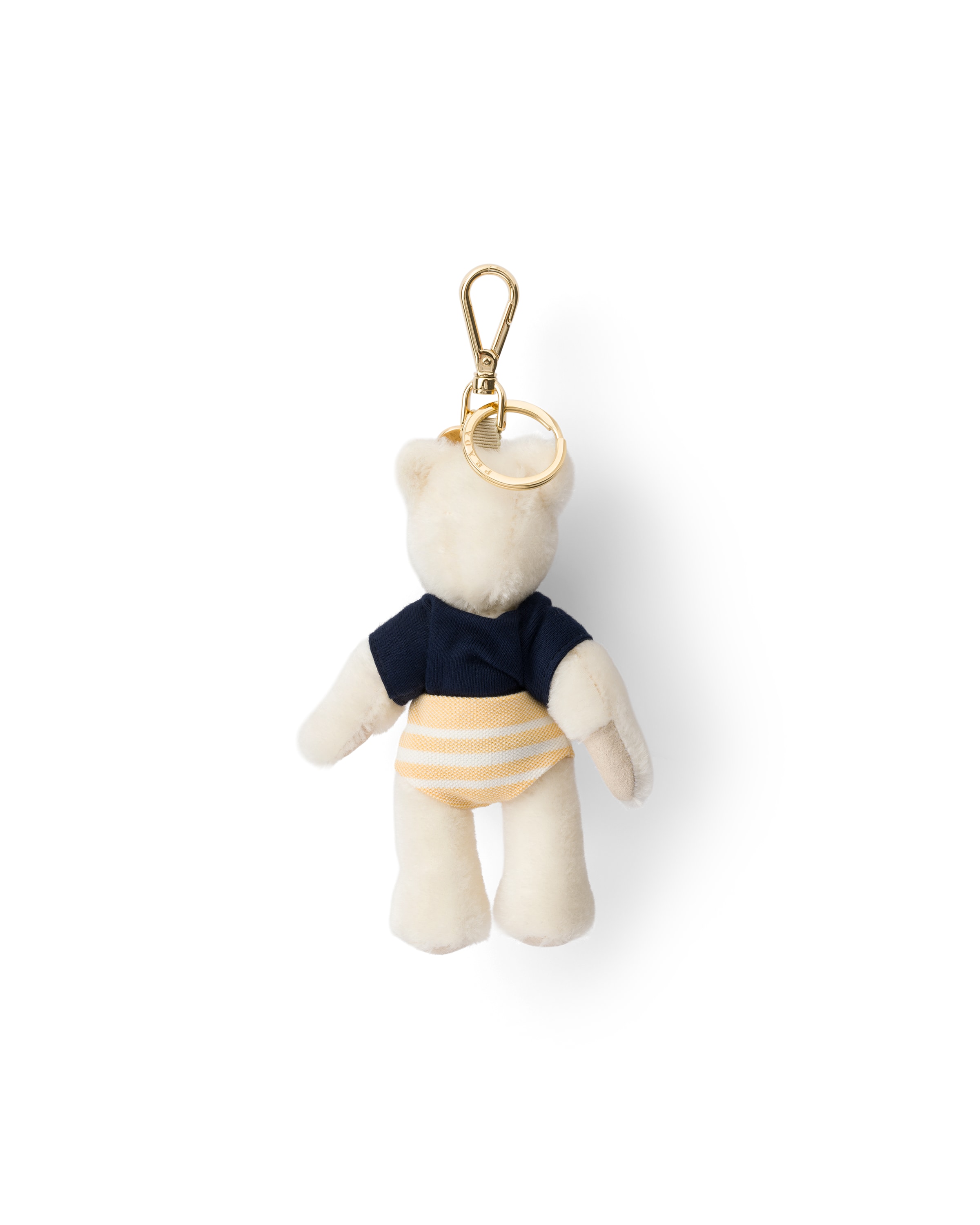 Prada Women's Teddy Bear Key Ring Charm With Metal Ring In Multi