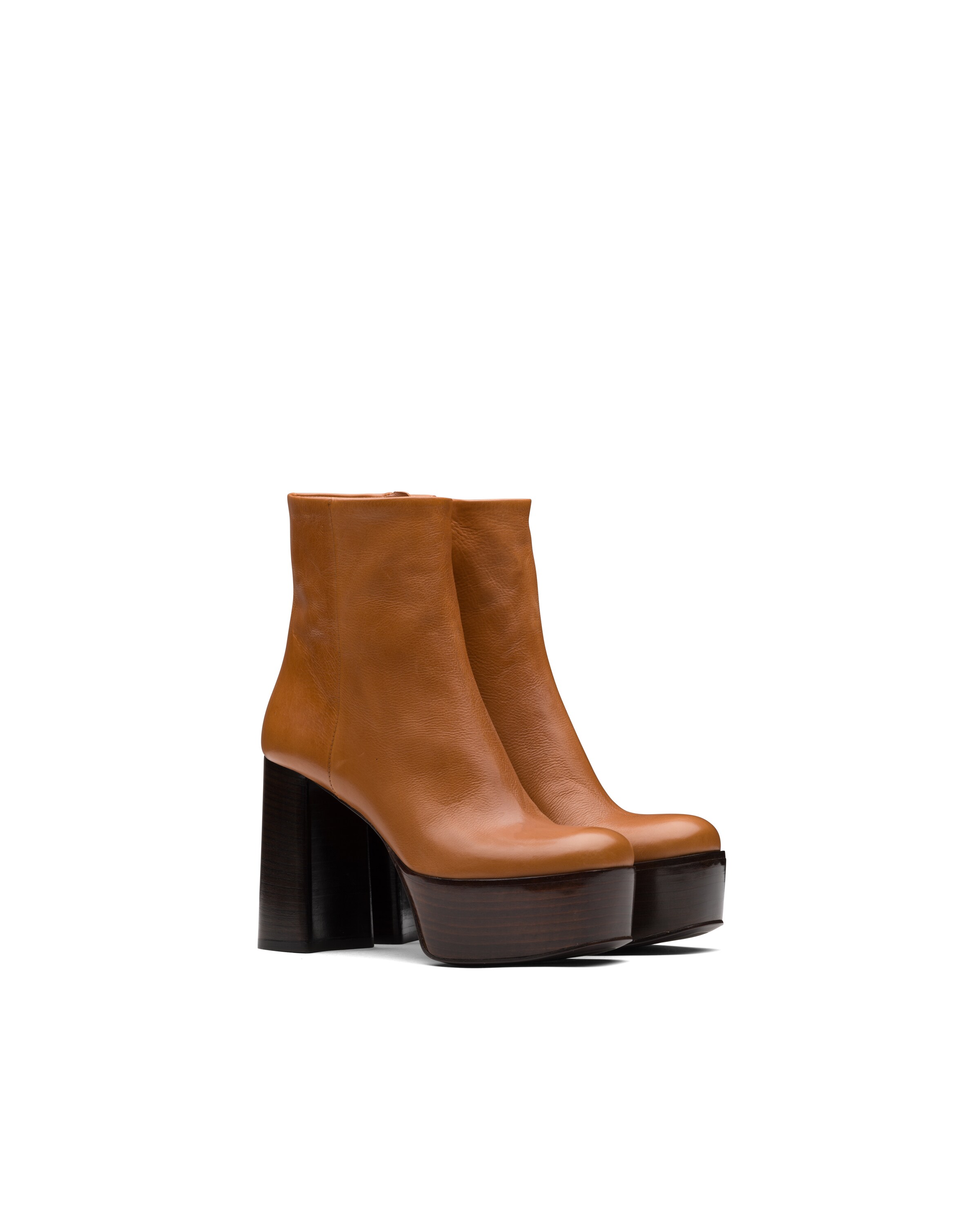 prada patent leather booties