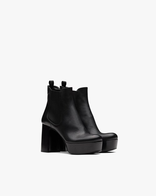 prada leather ankle boots