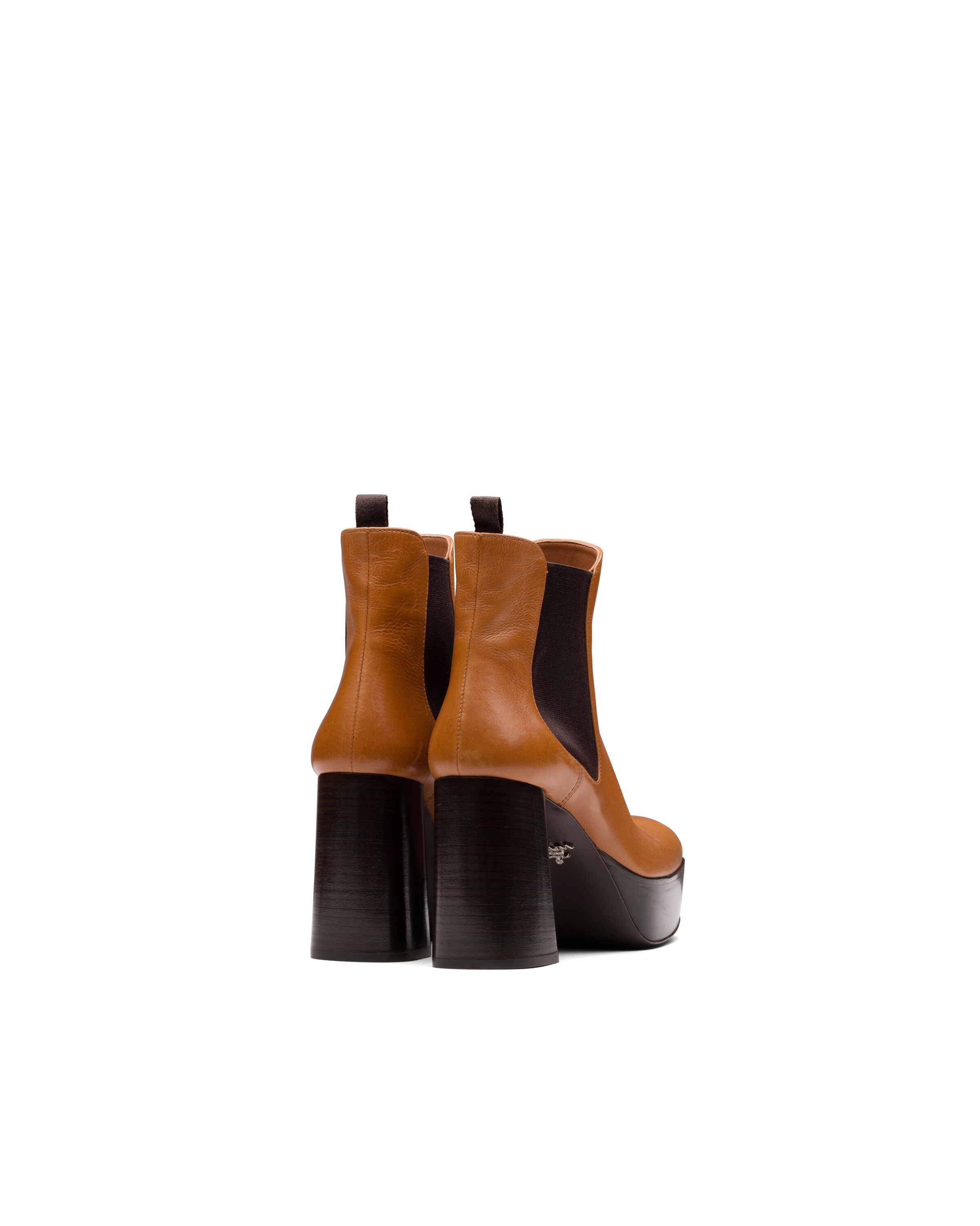 prada denim laced booties