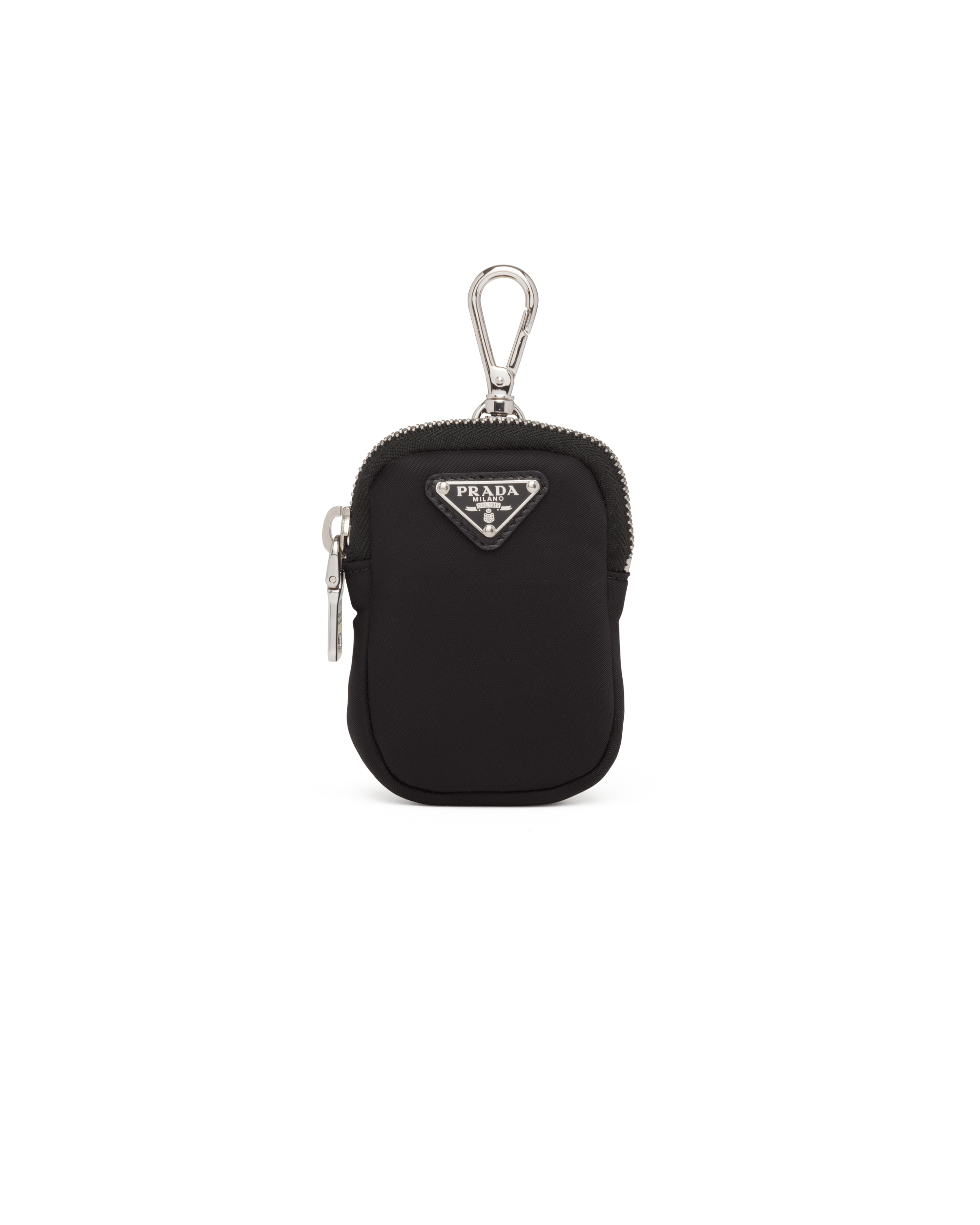 Shop Prada Mini-pouch Aus Re-nylon In Black