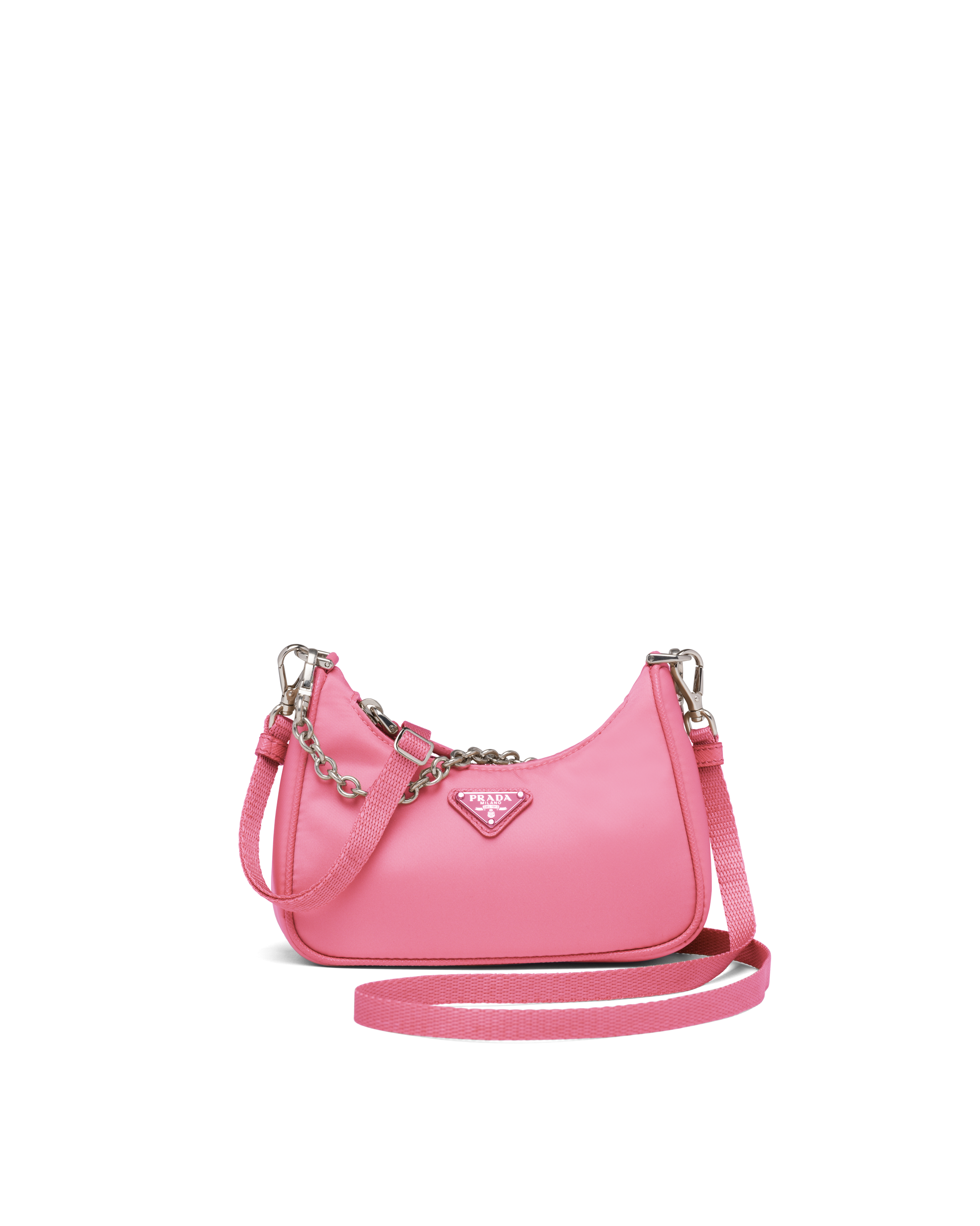 Pink prada bag with chain 2025