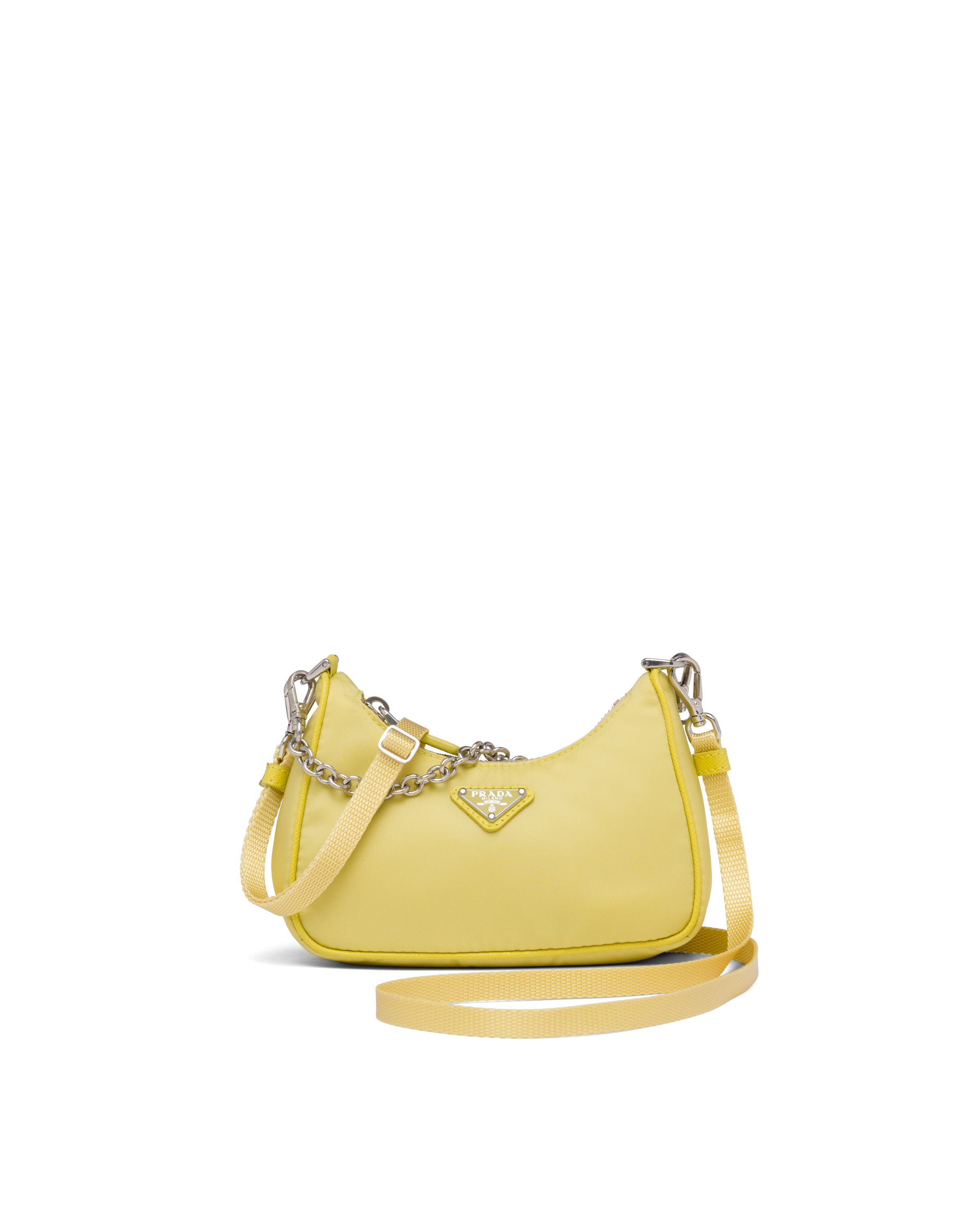 prada yellow nylon bag