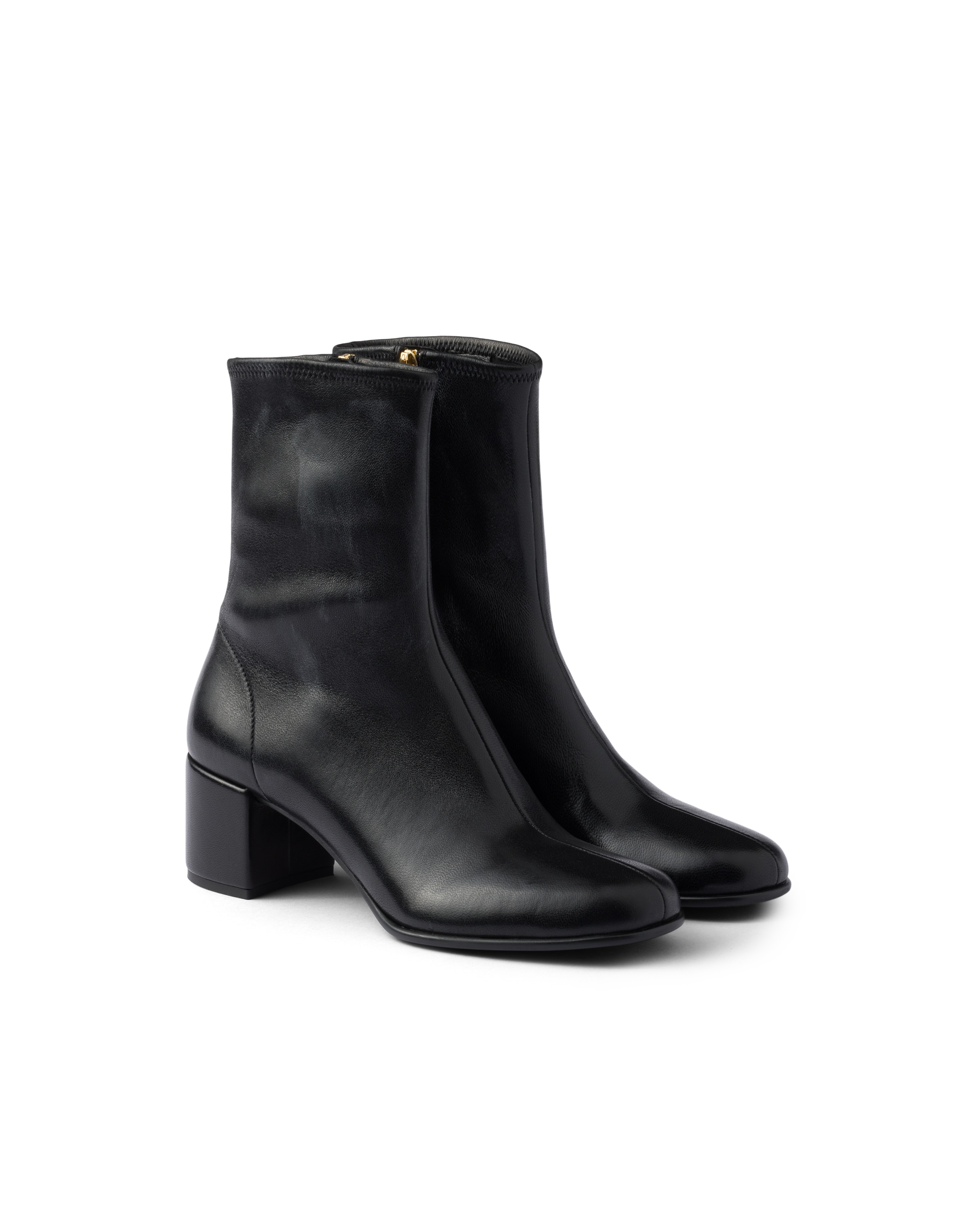 Prada Stretch Nappa Leather Booties In Multi