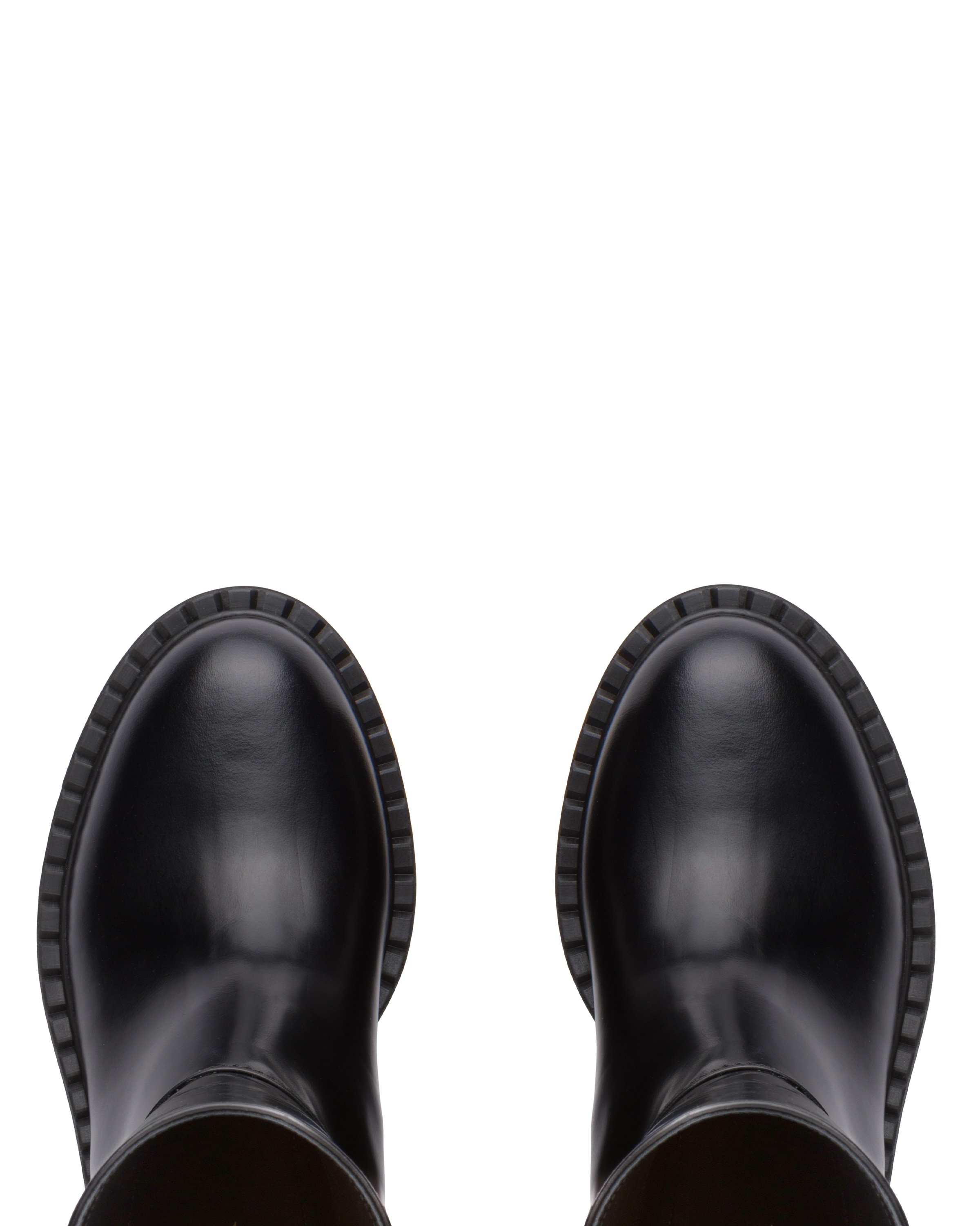 prada monolith brushed leather booties