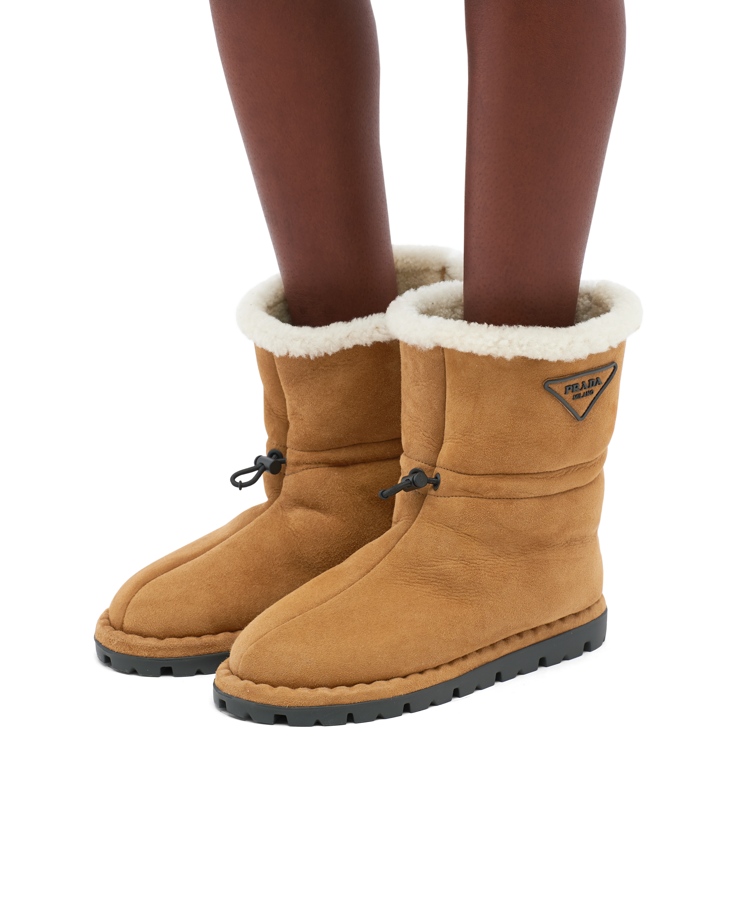 shearling booties