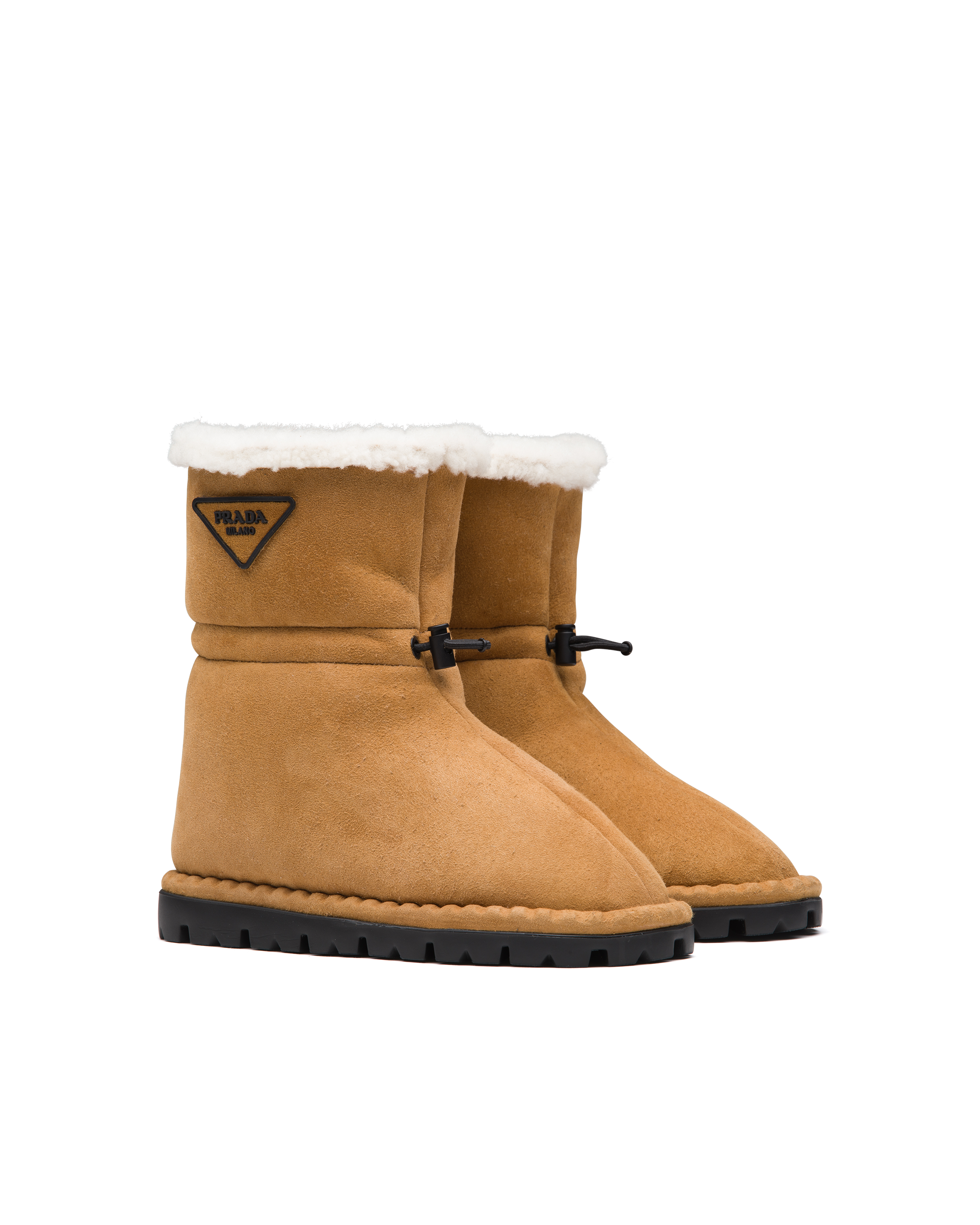 prada shearling boots