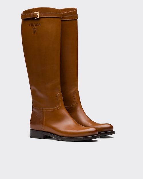 Prada Stivali in pelle con fibbia 1