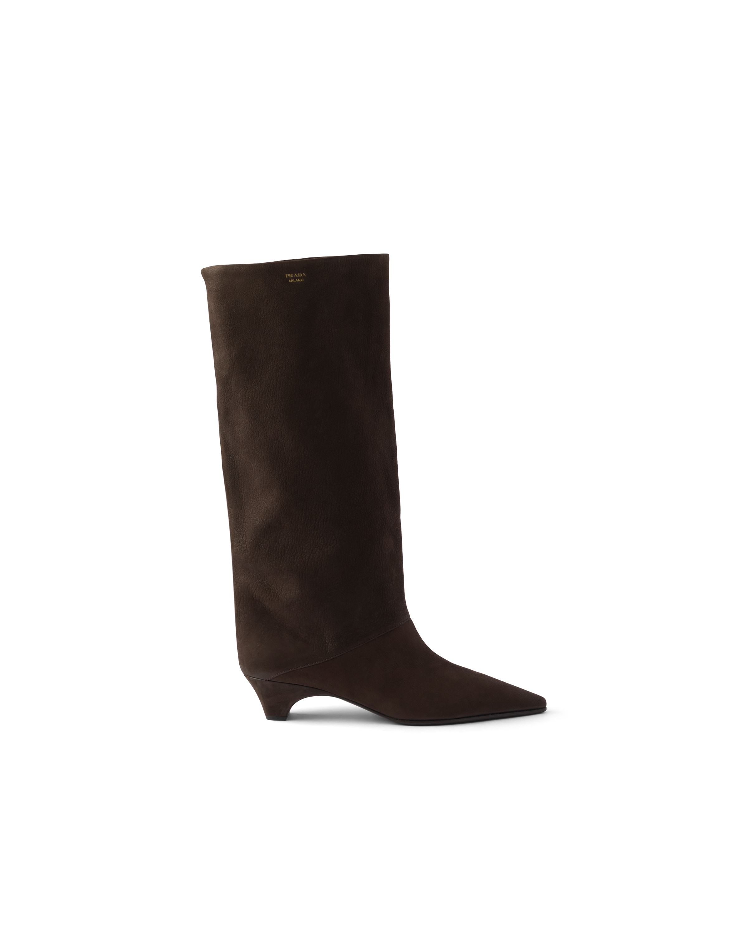 Prada Leather Boots In Brown