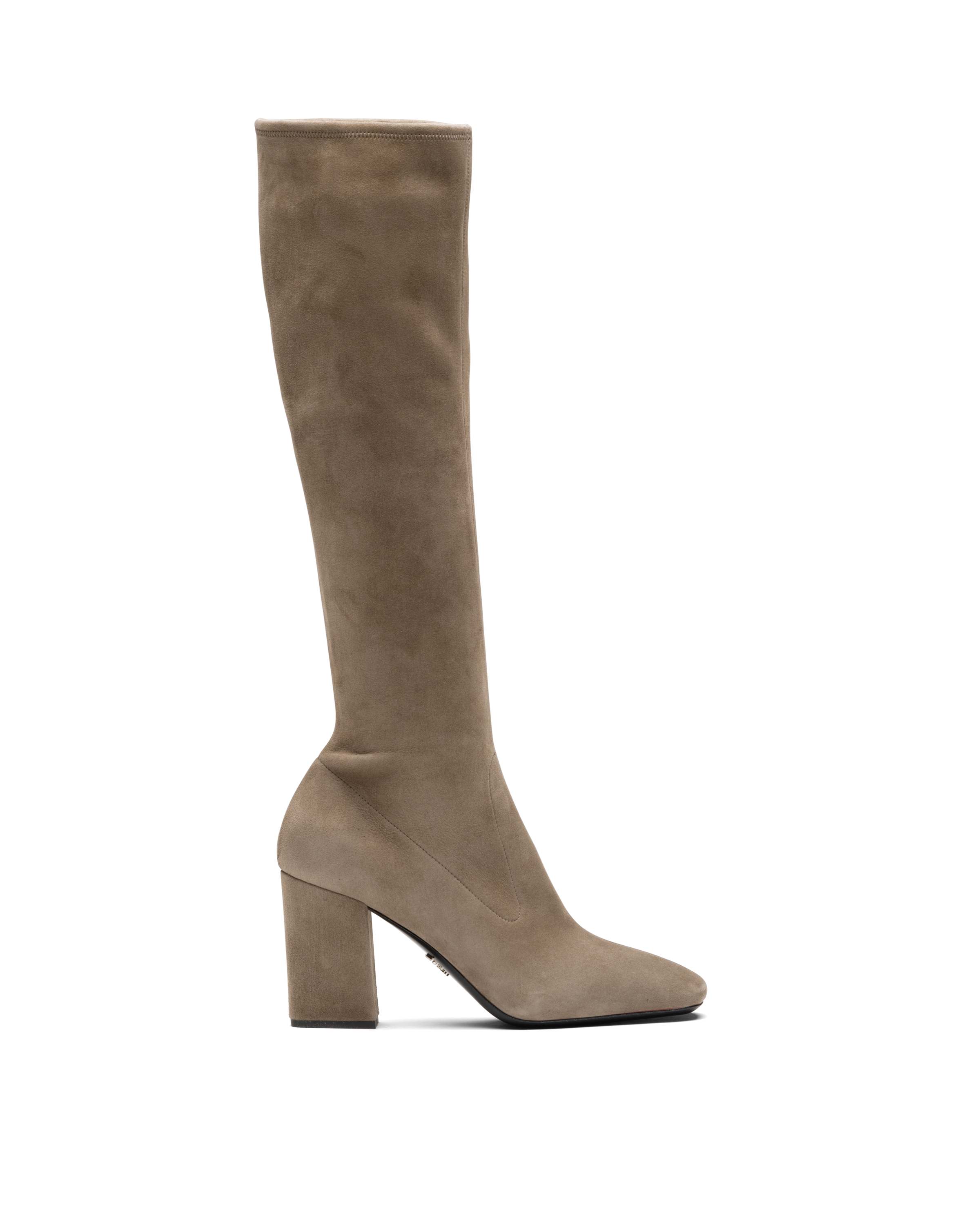 stretch suede boots