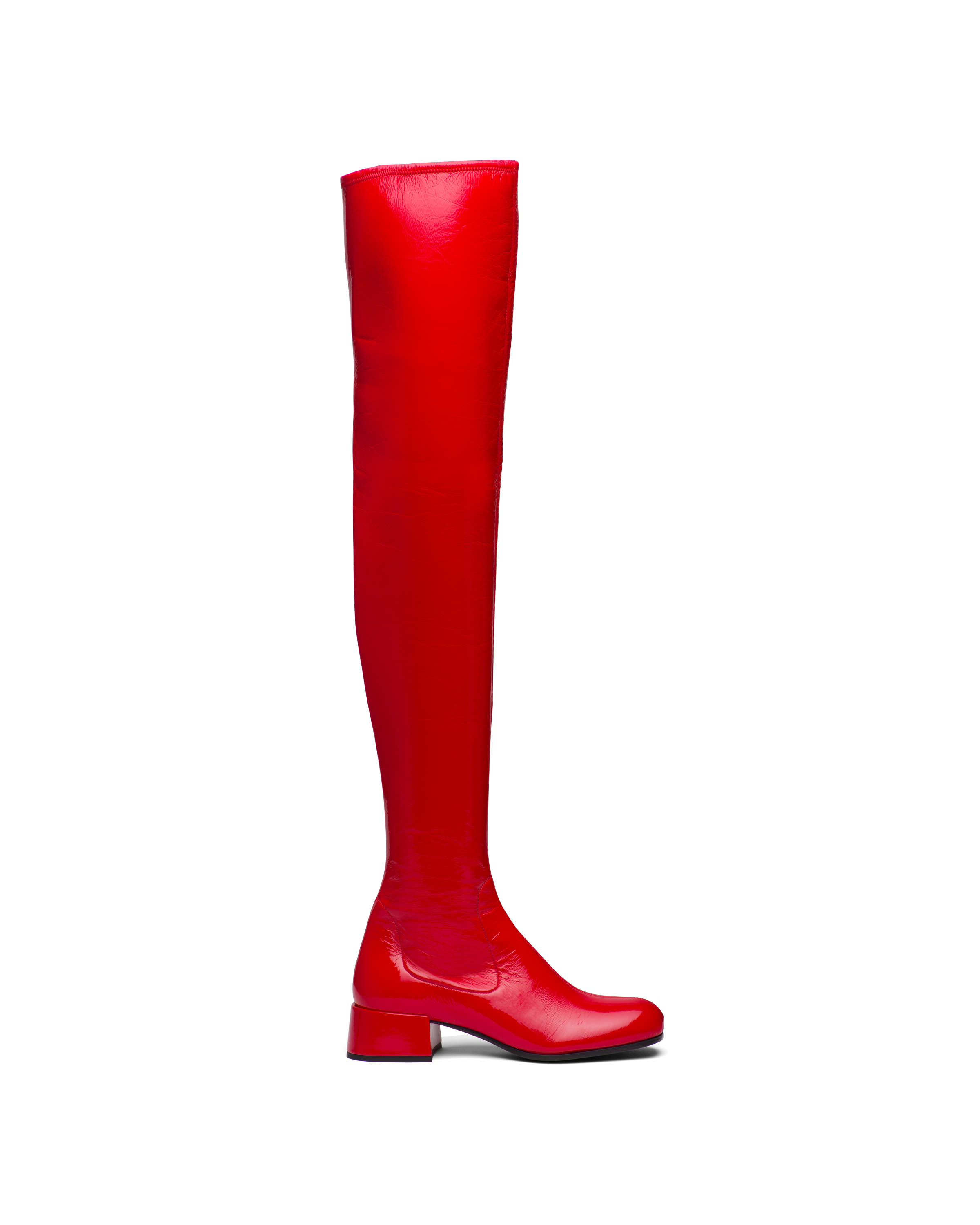 Patent leather boots red clearance