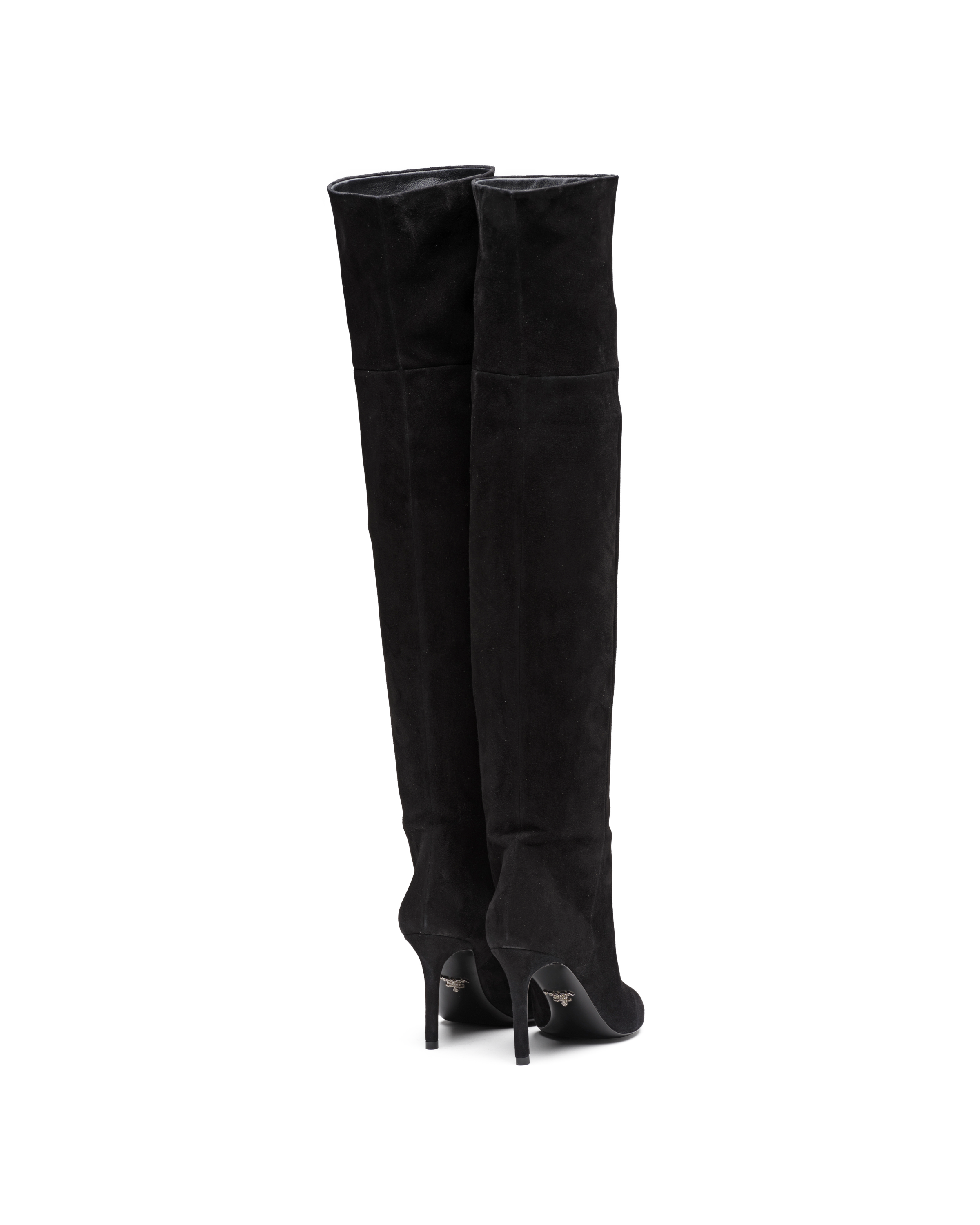 black suede prada boots