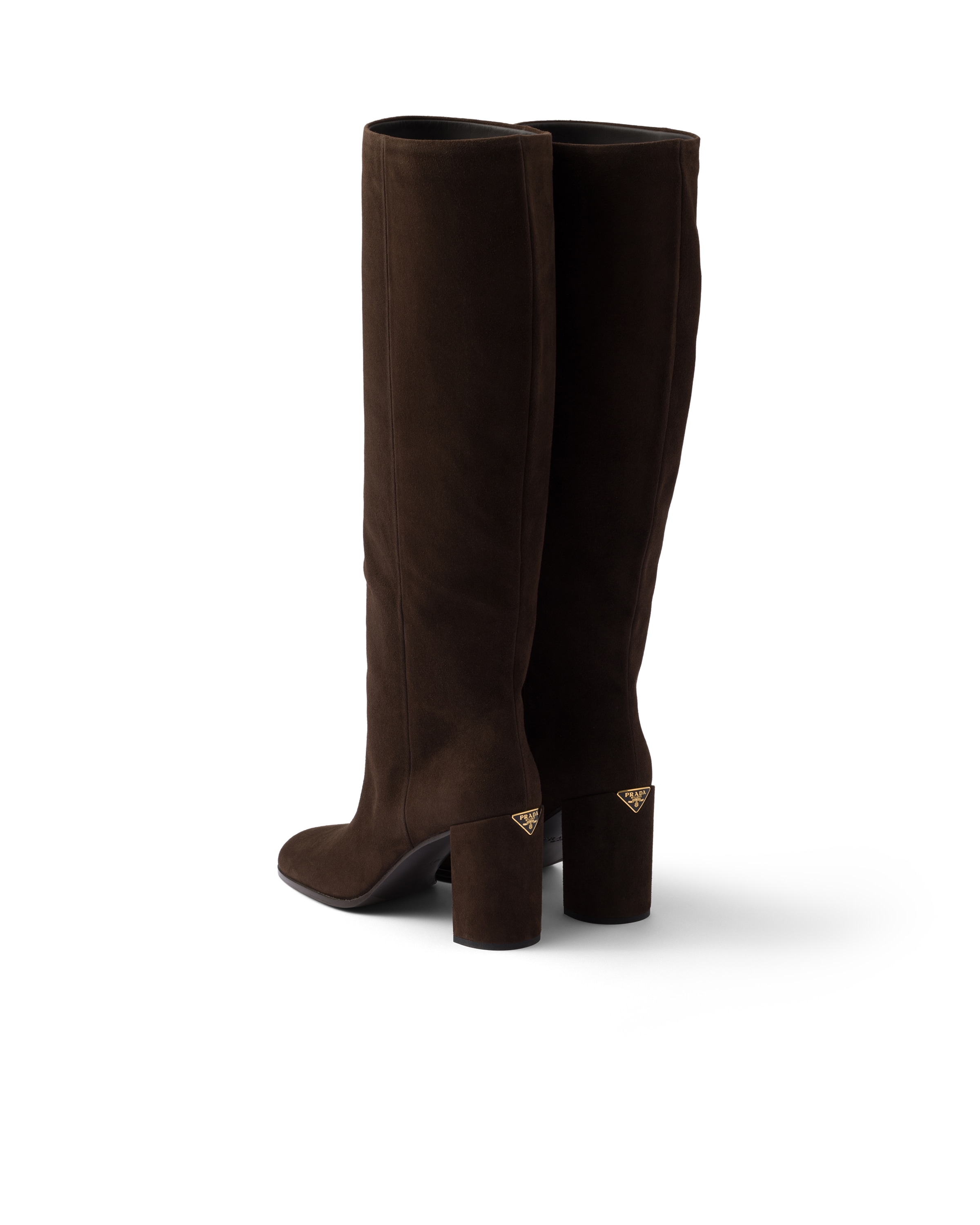 Prada Classic Knee-high Boots In Brown