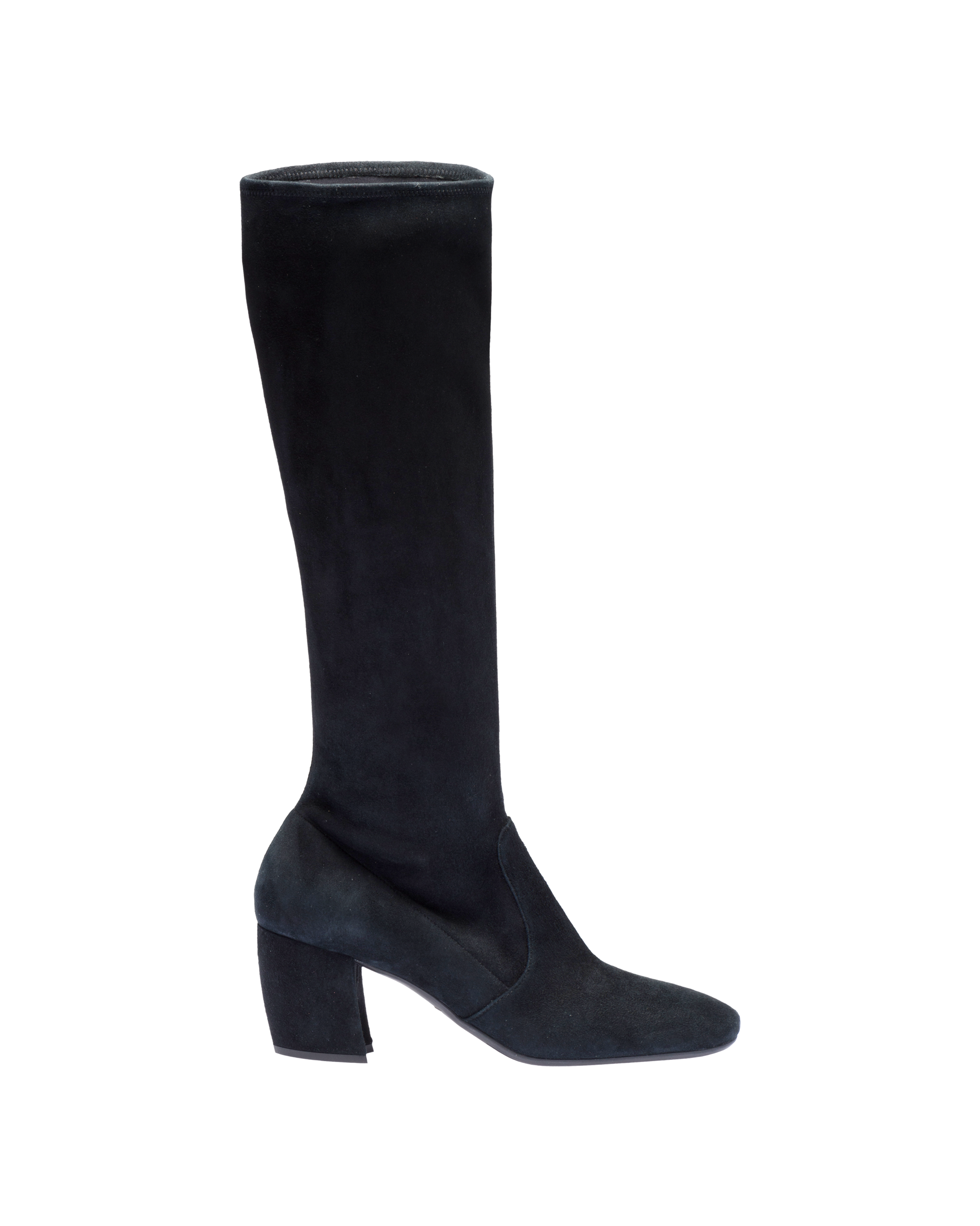 prada black suede boots