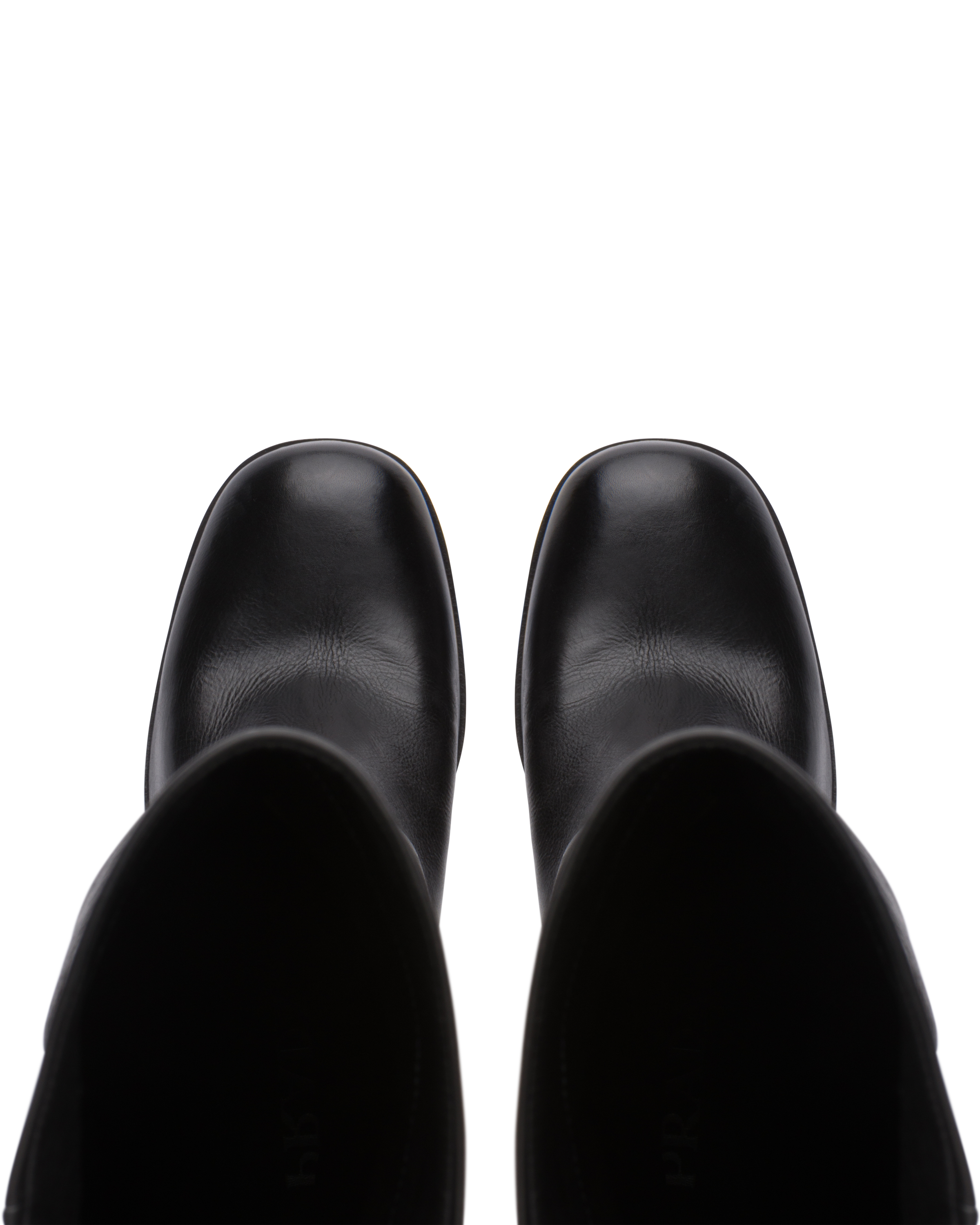 prada black leather boots