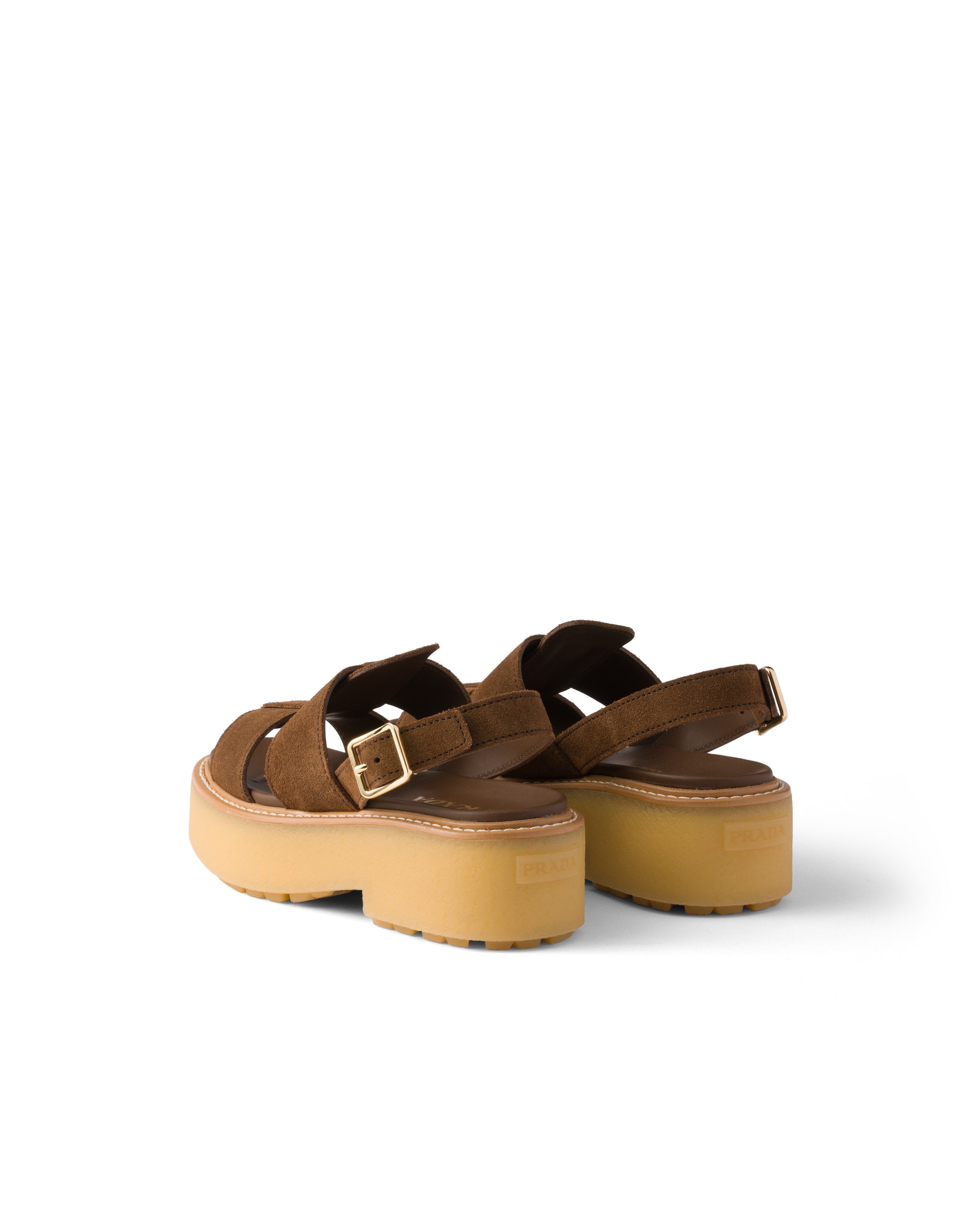 Prada Womens Brown Suede Sandals Eur 40 / 7 Uk In Brown