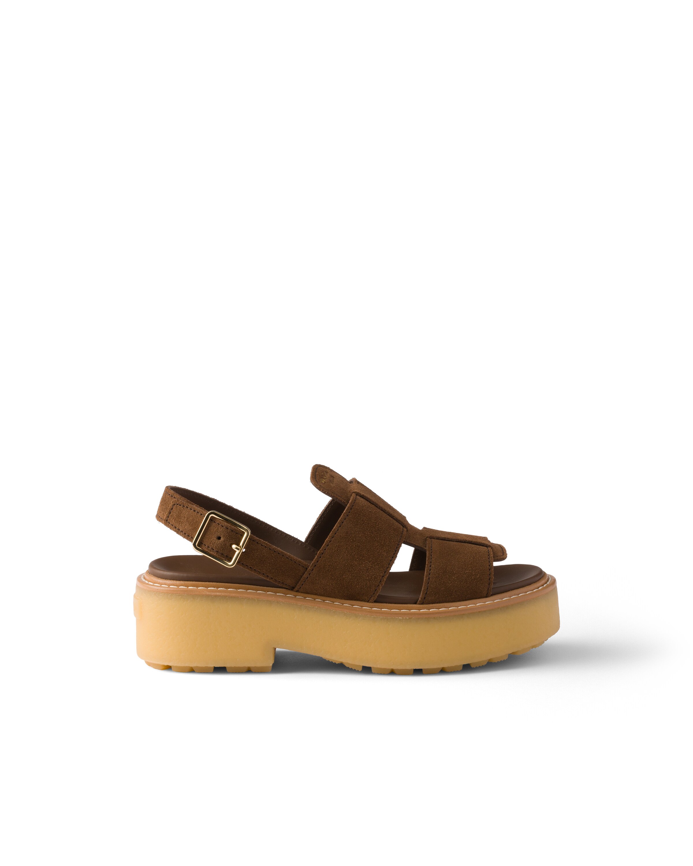 Prada Womens Brown Suede Sandals Eur 40 / 7 Uk In Brown