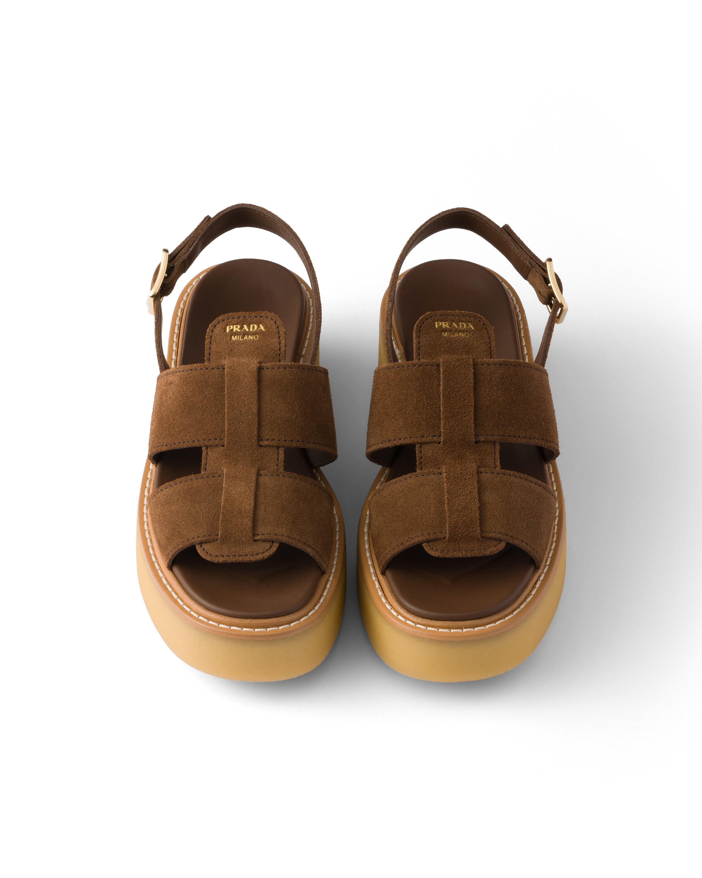 Prada Womens Brown Suede Sandals Eur 40 / 7 Uk In Brown