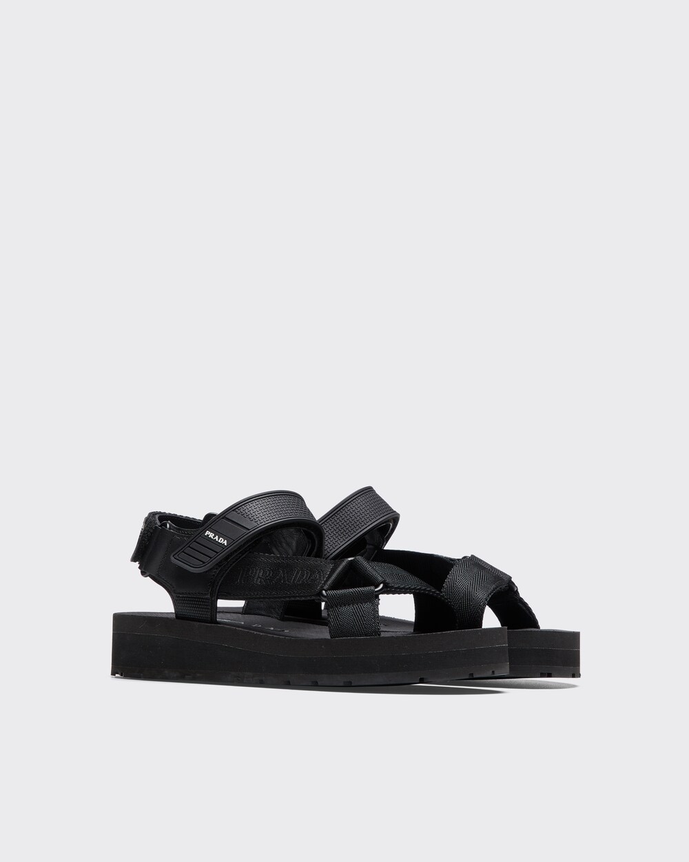 prada sporty nylon band strap sandals