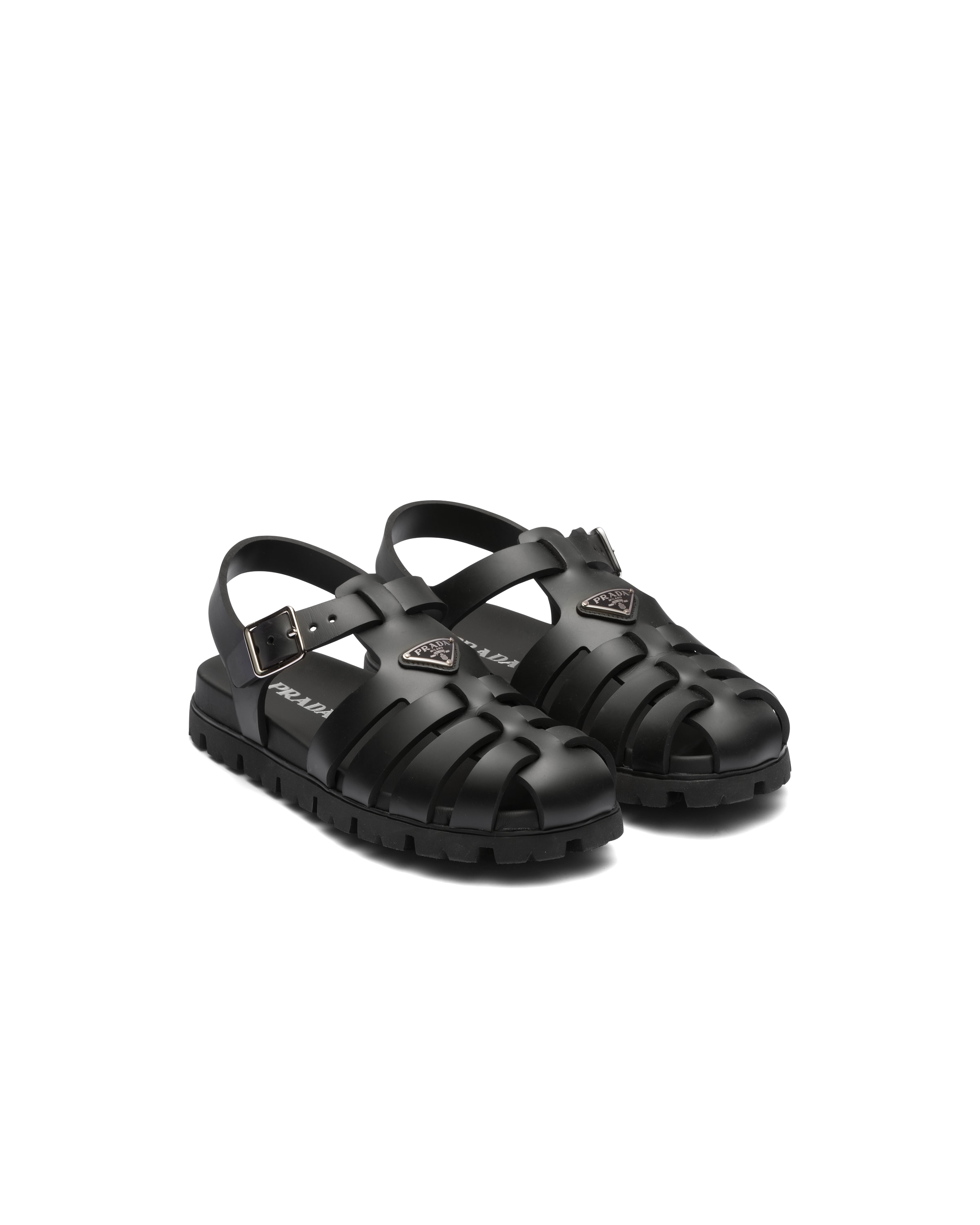 Prada Sandales De Pêcheur Sportives, Femme, Noir, Taille 40