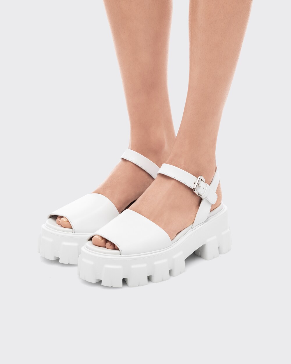 Prada monolith platform sandals Clearance
