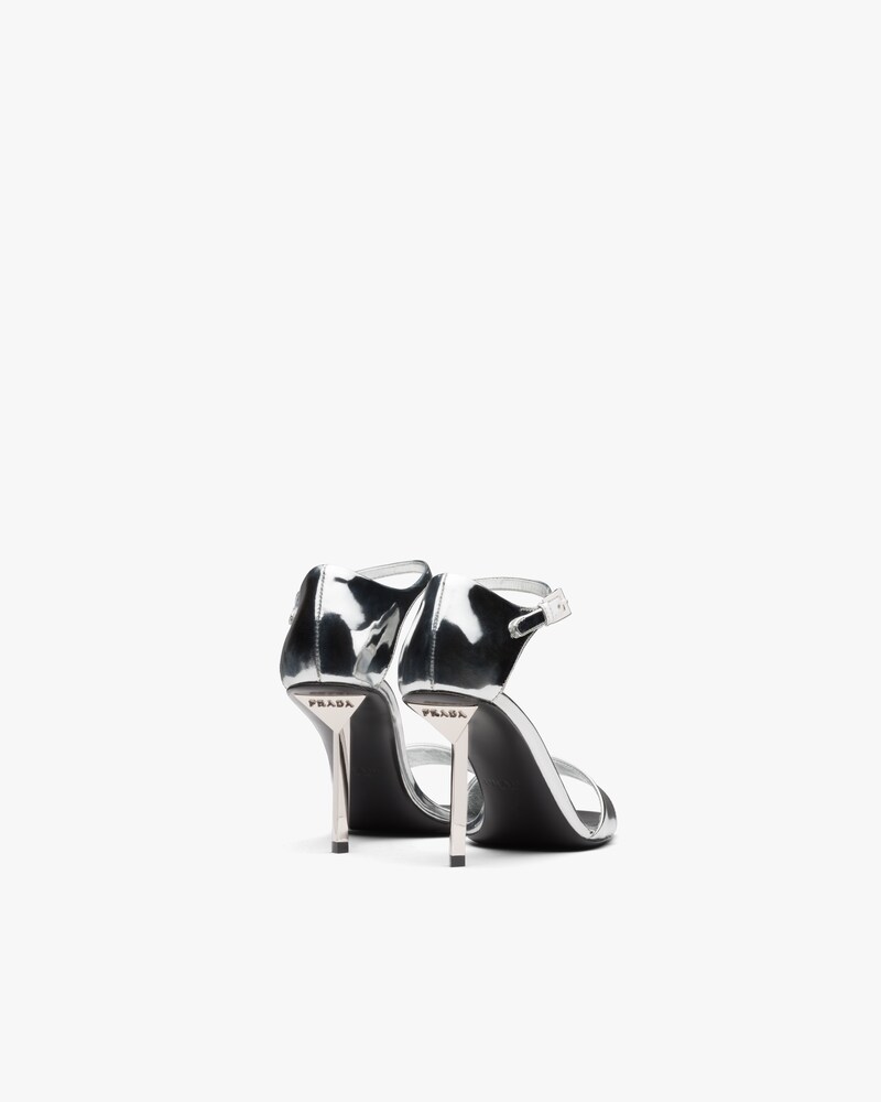prada metallic leather sandals