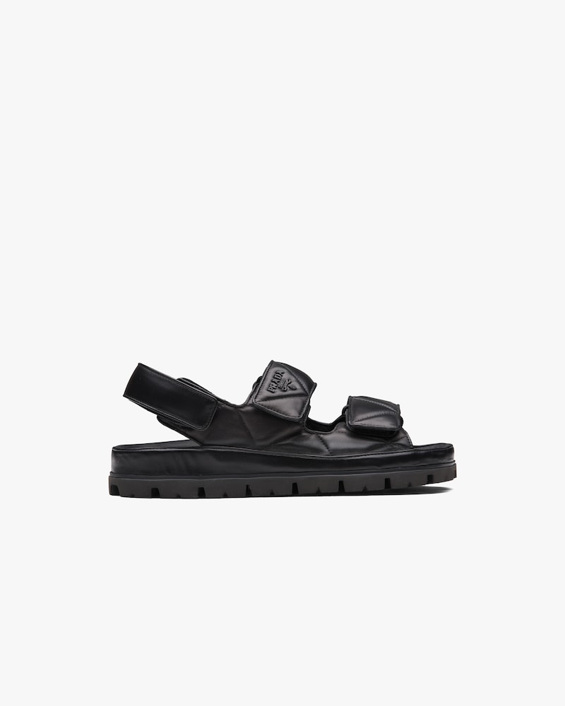prada sandals gold