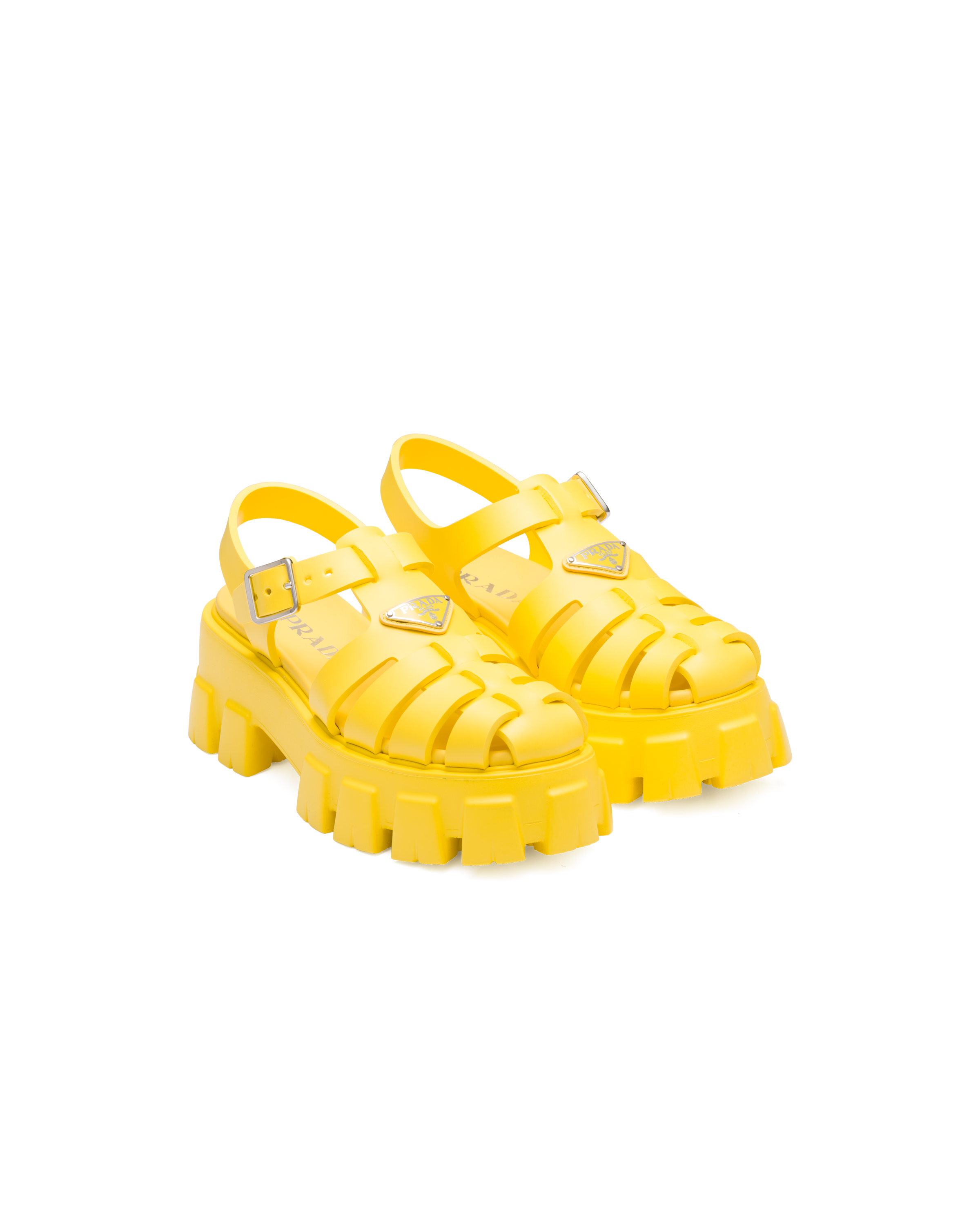Prada sandals yellow Clearance