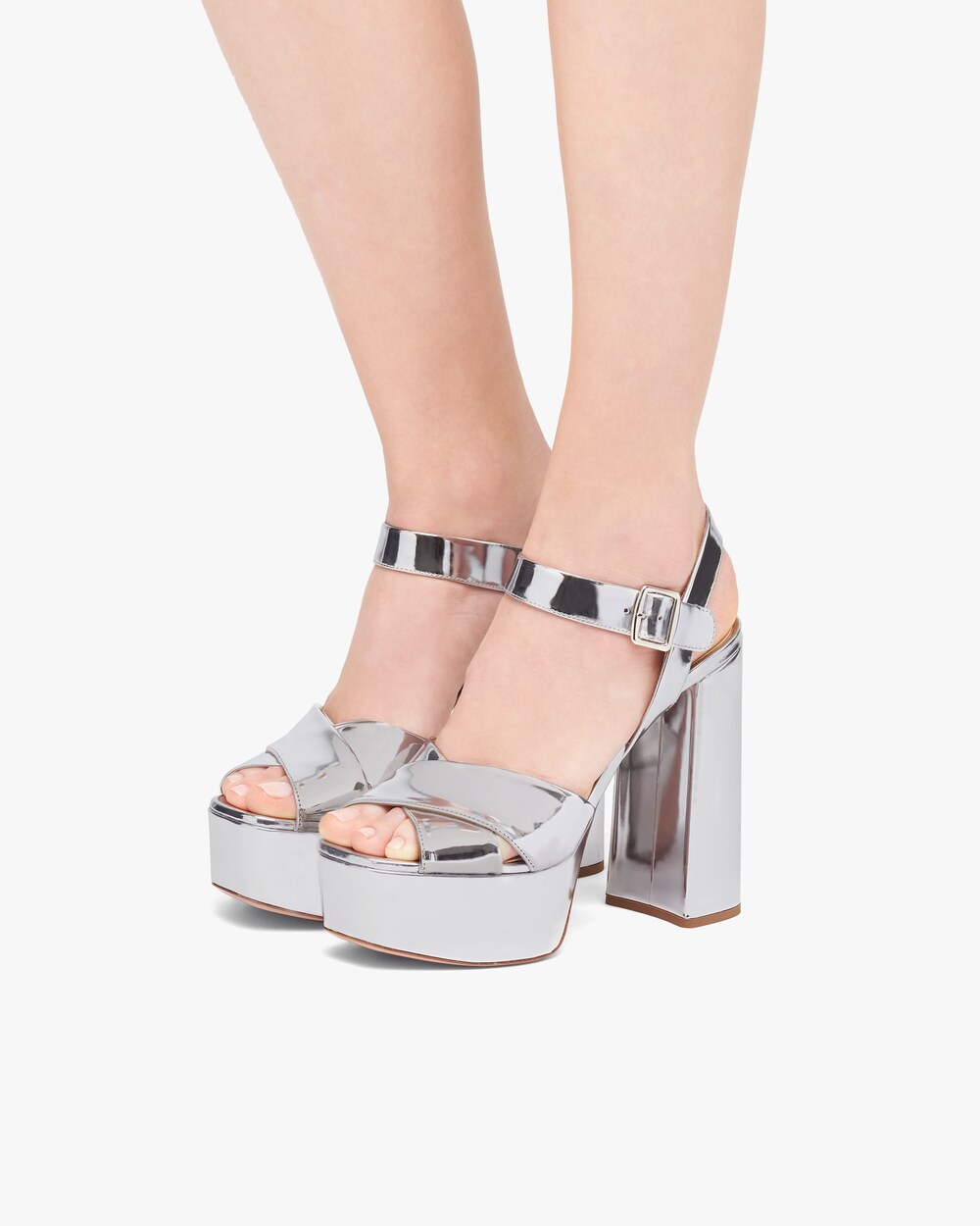 prada metallic sandals