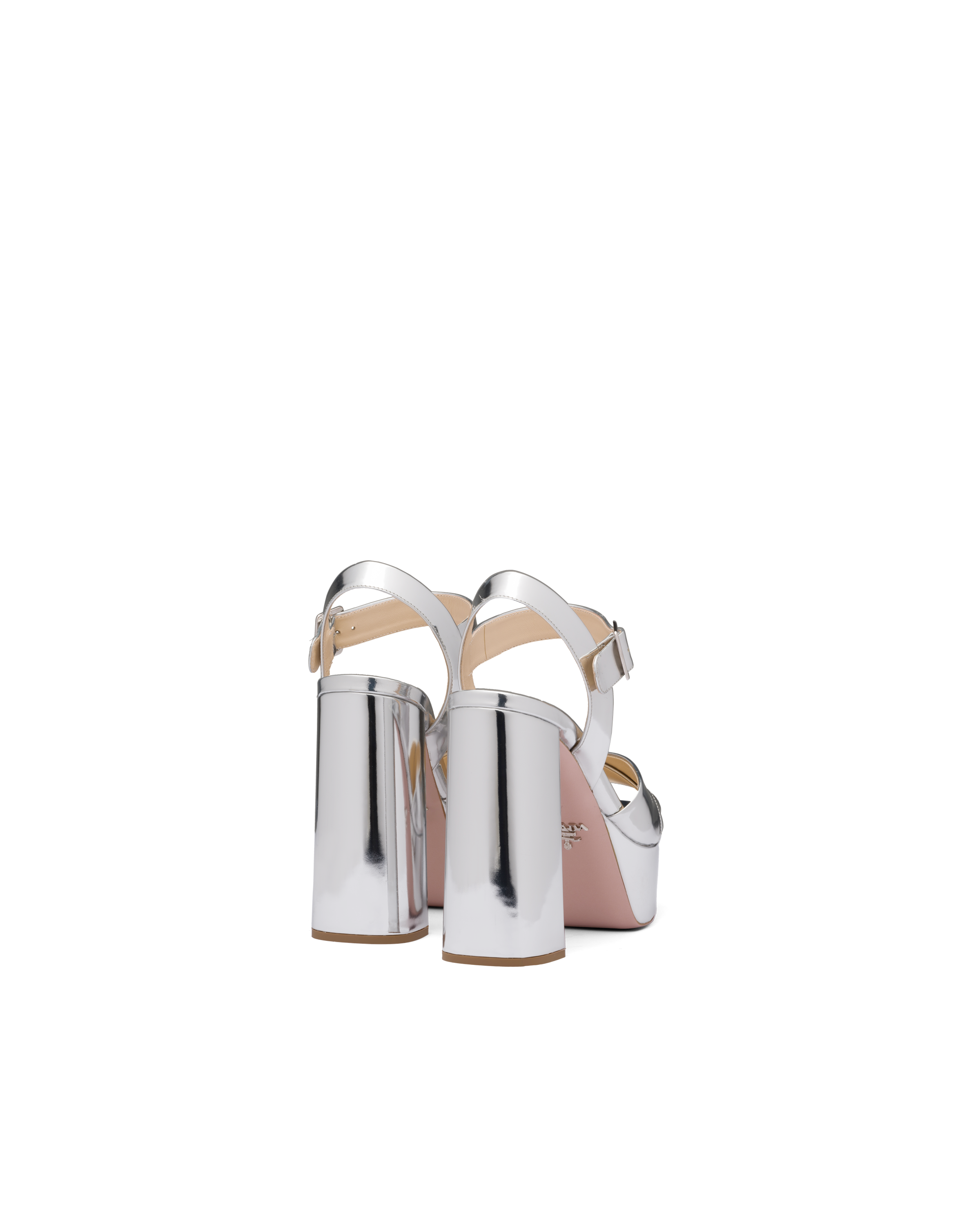 prada metallic leather sandals