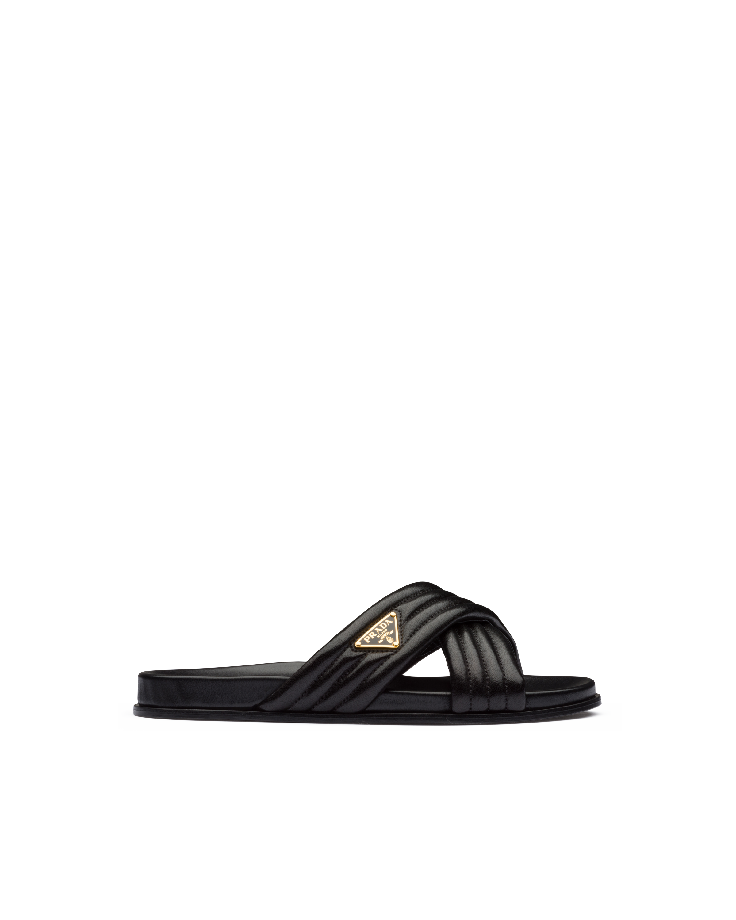 prada leather slides