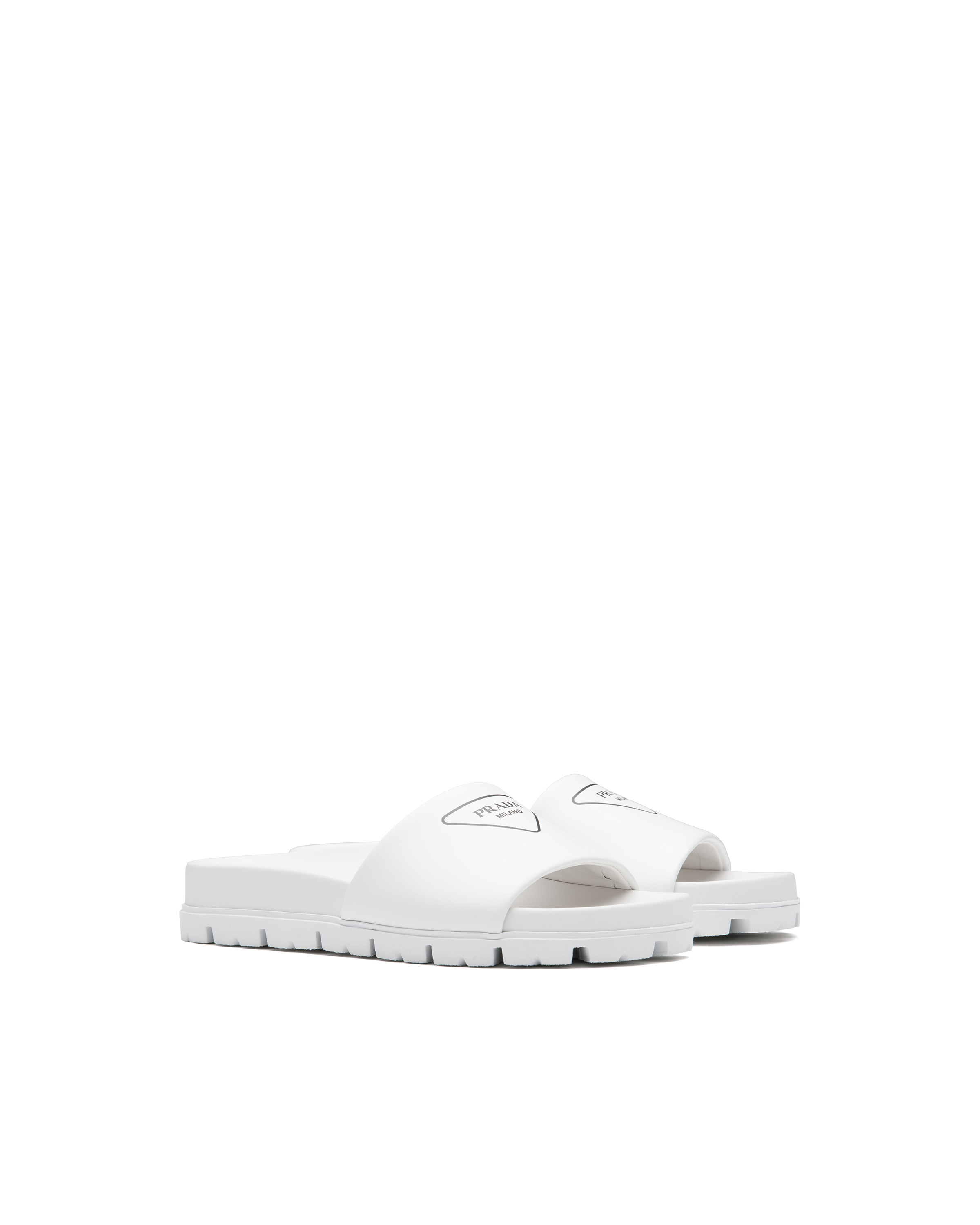 white leather slides womens