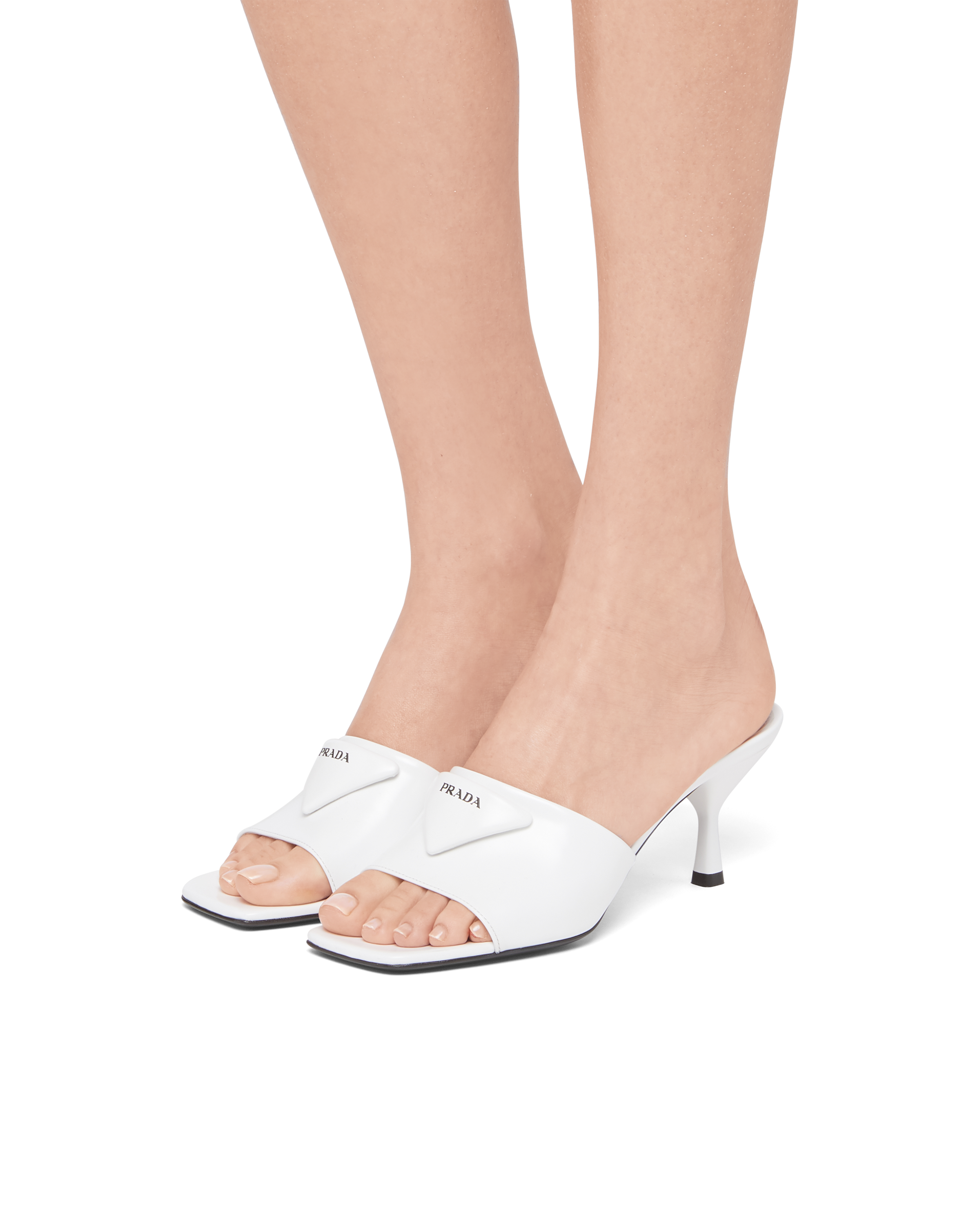 white medium heel sandals