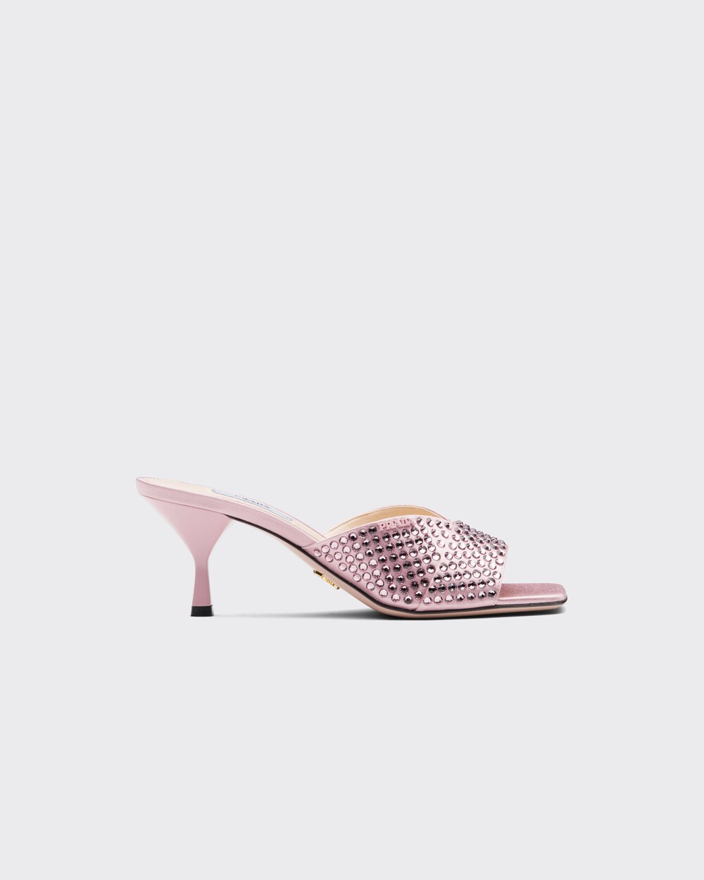 Alabaster Pink Satin slides | Prada