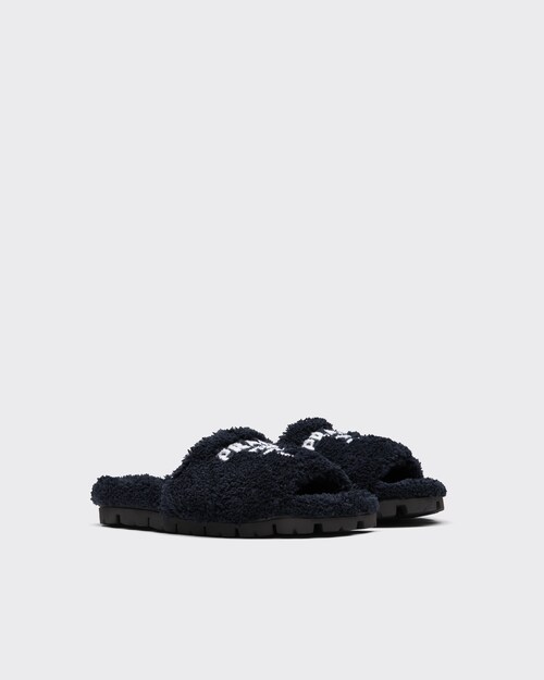 Prada slides fluffy clearance
