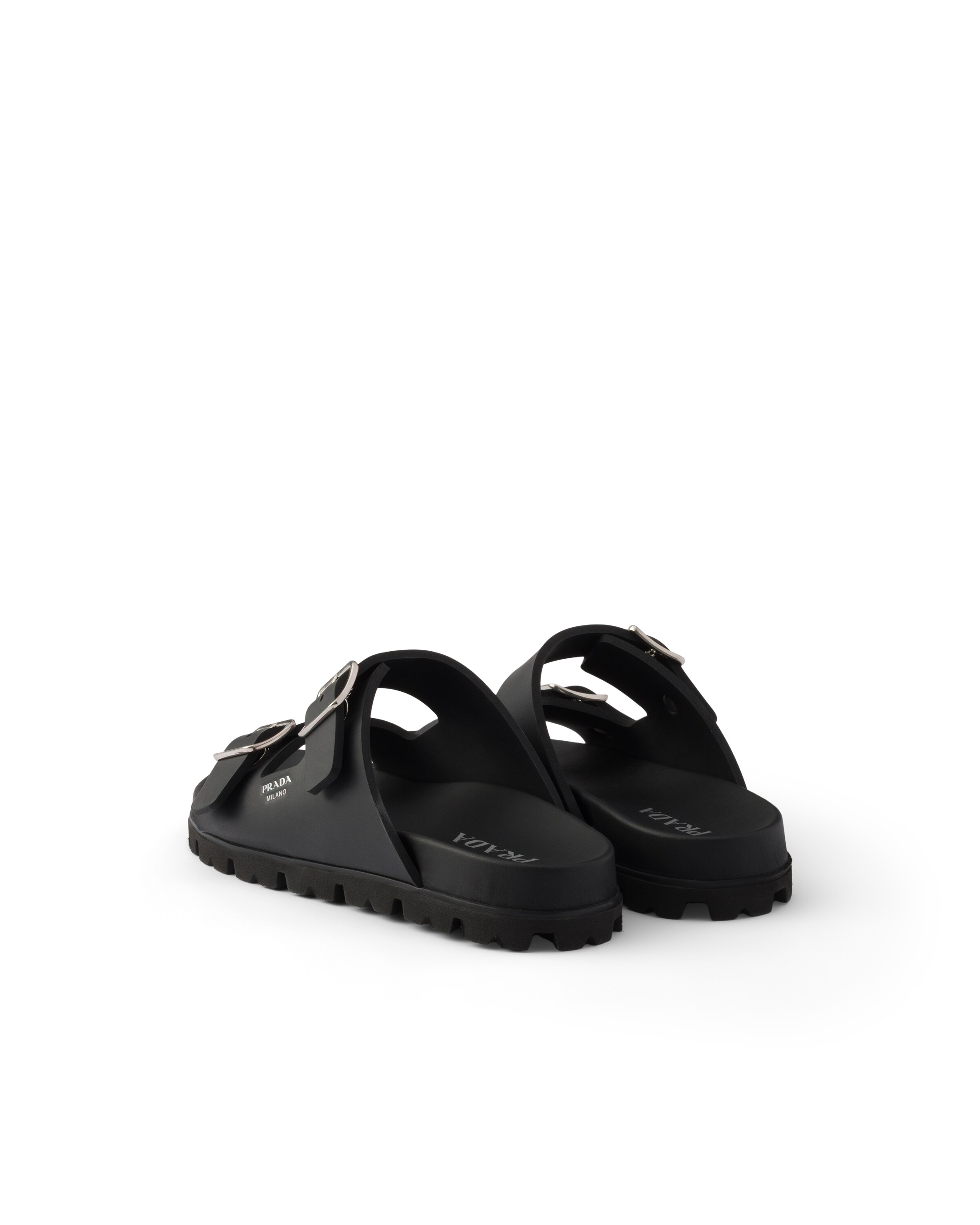 Prada Black Eva Sandals