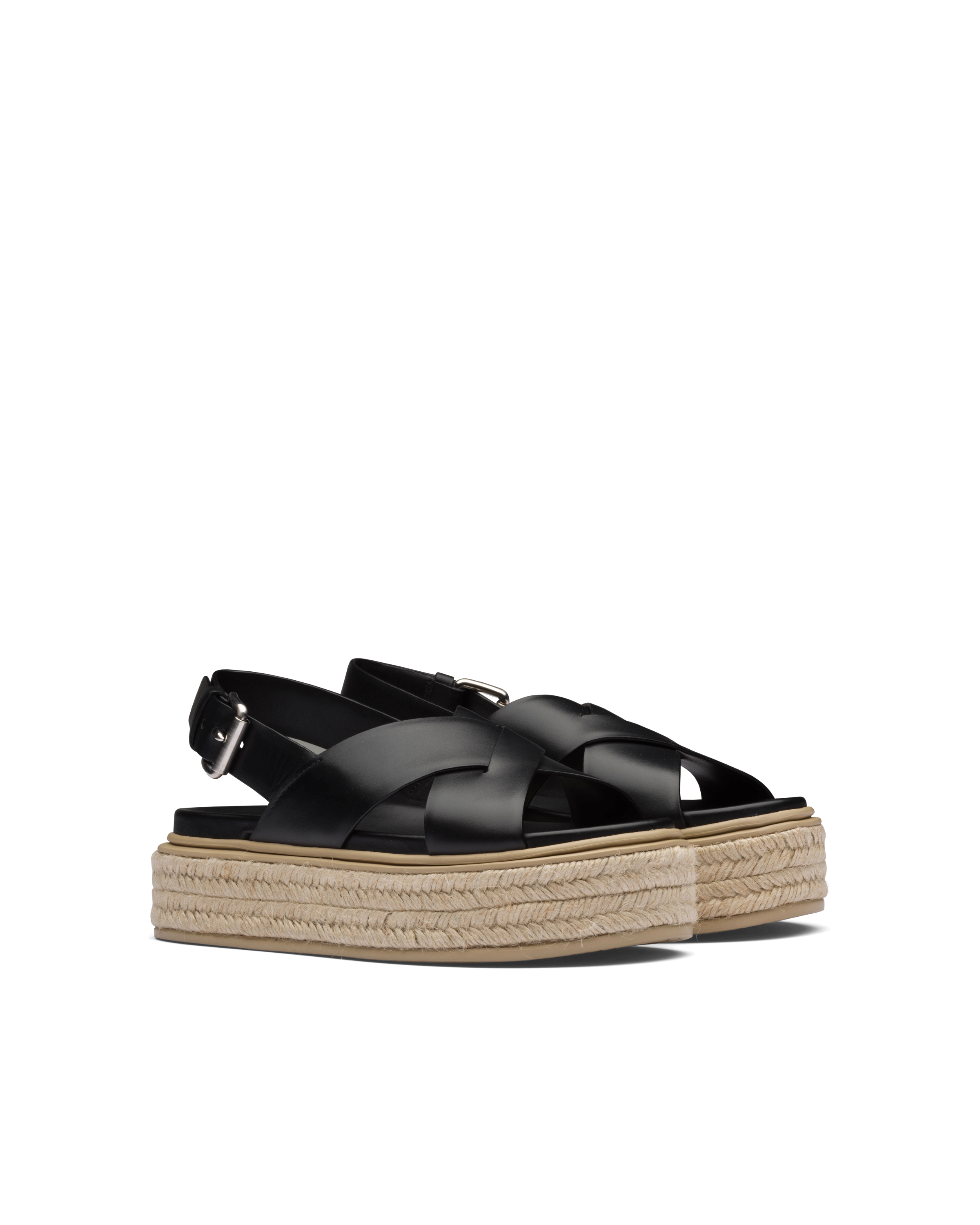 leather flatform sandals
