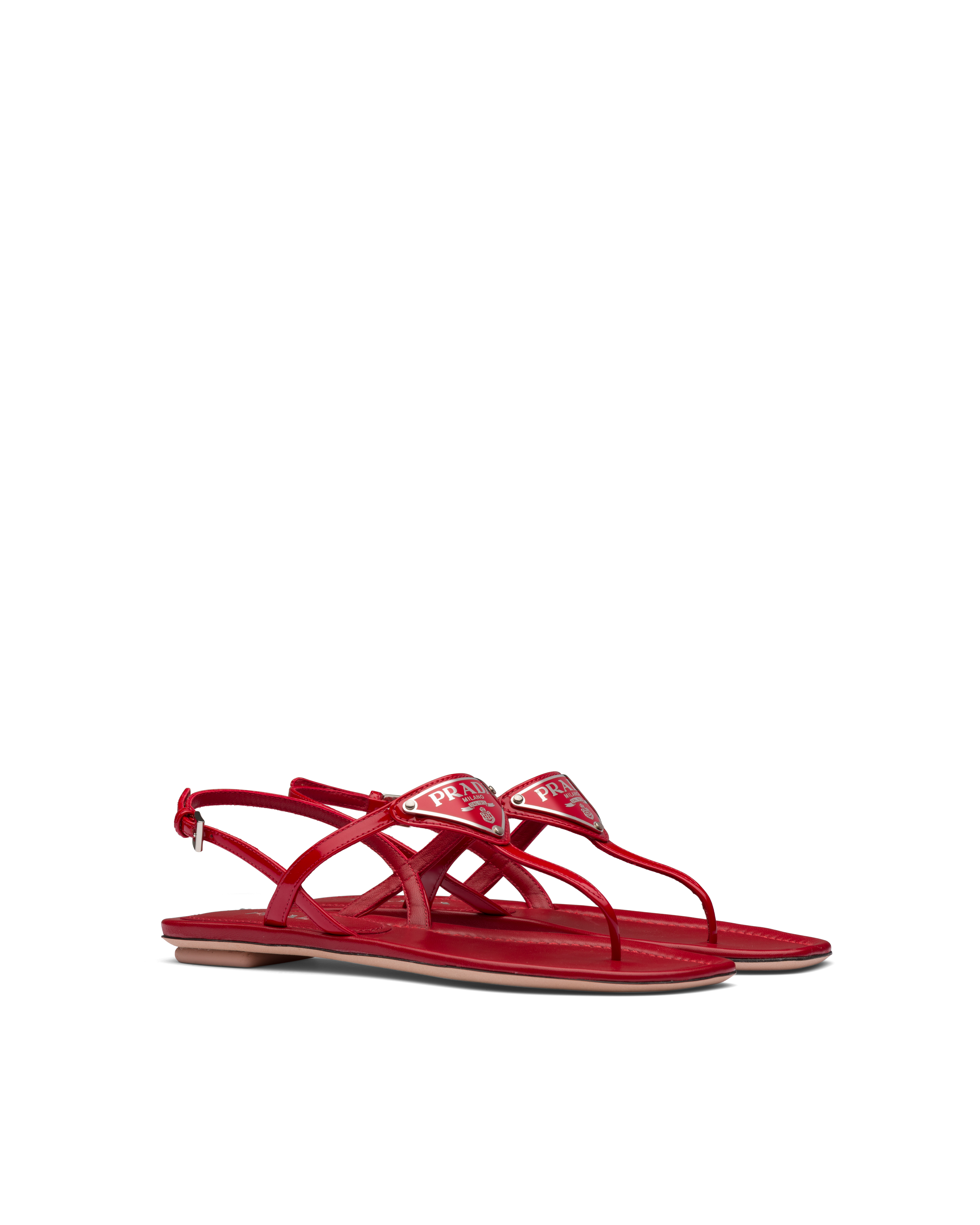 patent leather thong sandals