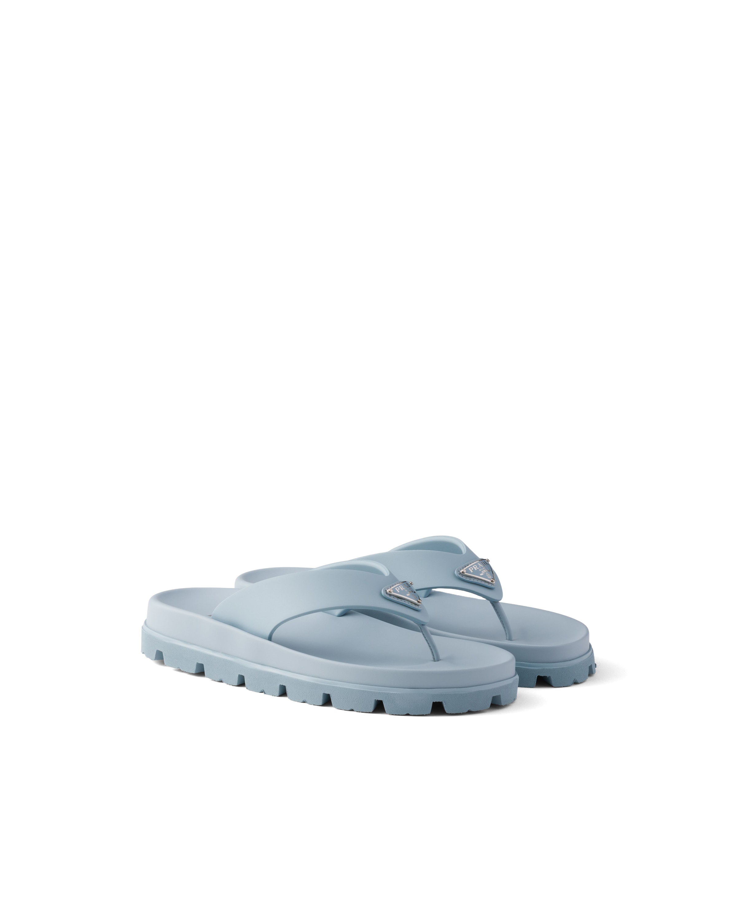 Prada Thong Sandals In Blue