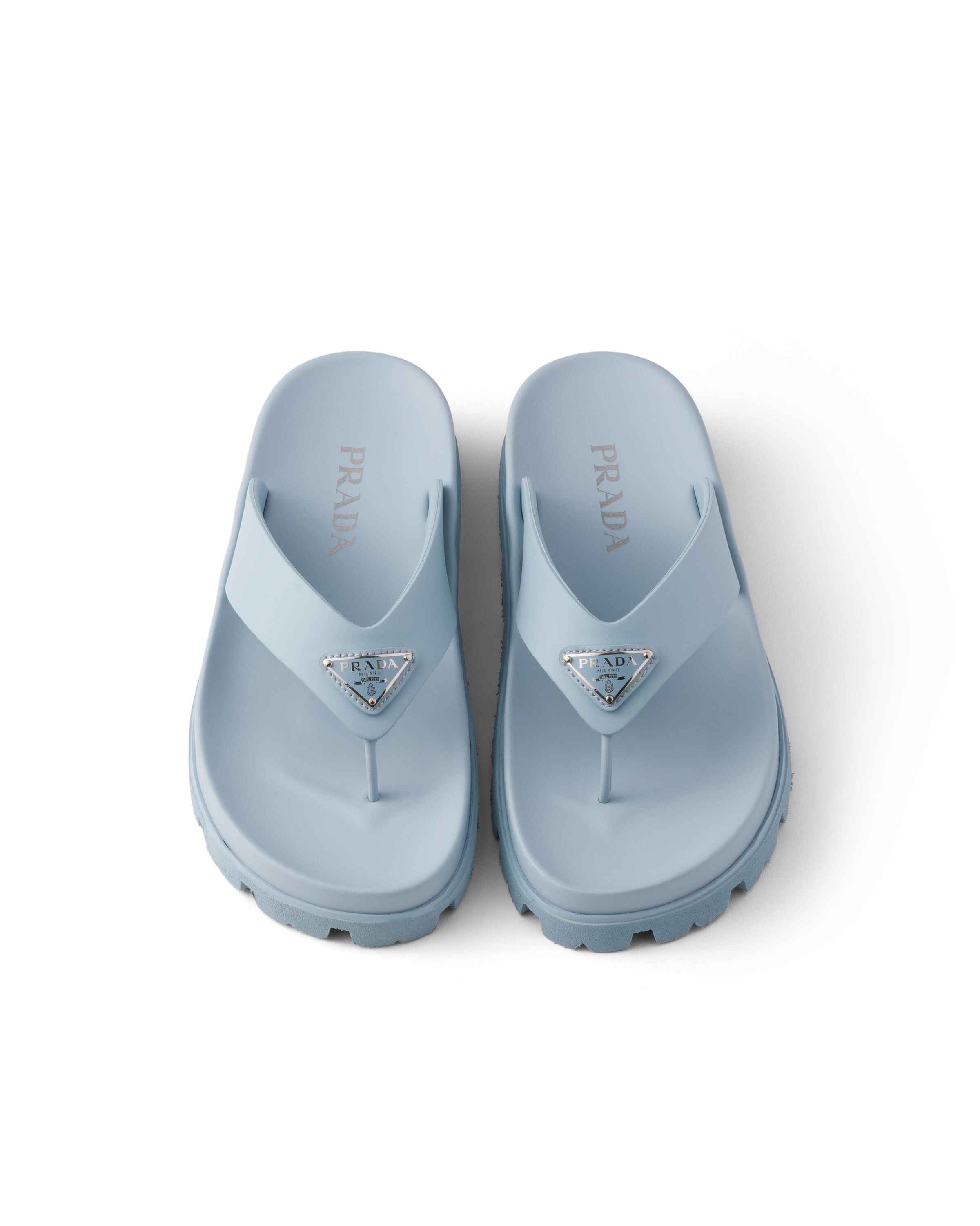 Prada Thong Sandals In Blue