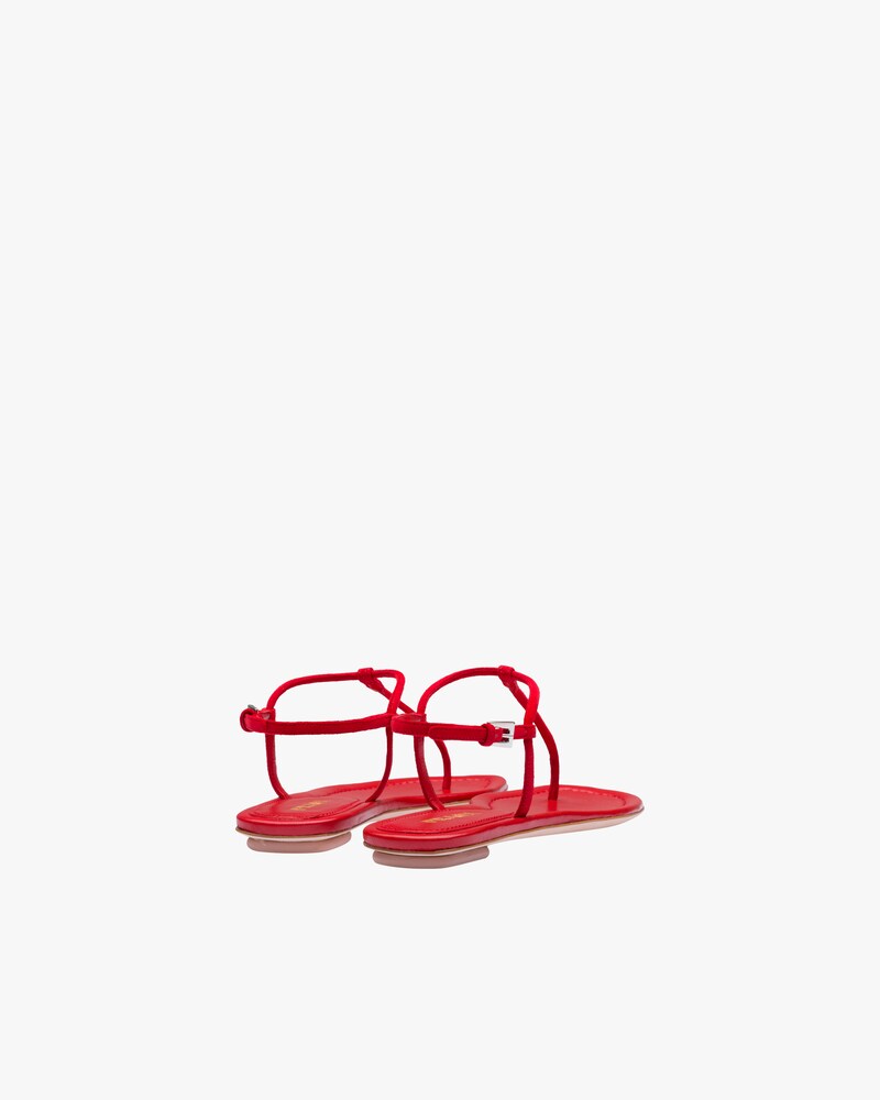 prada red suede sandals