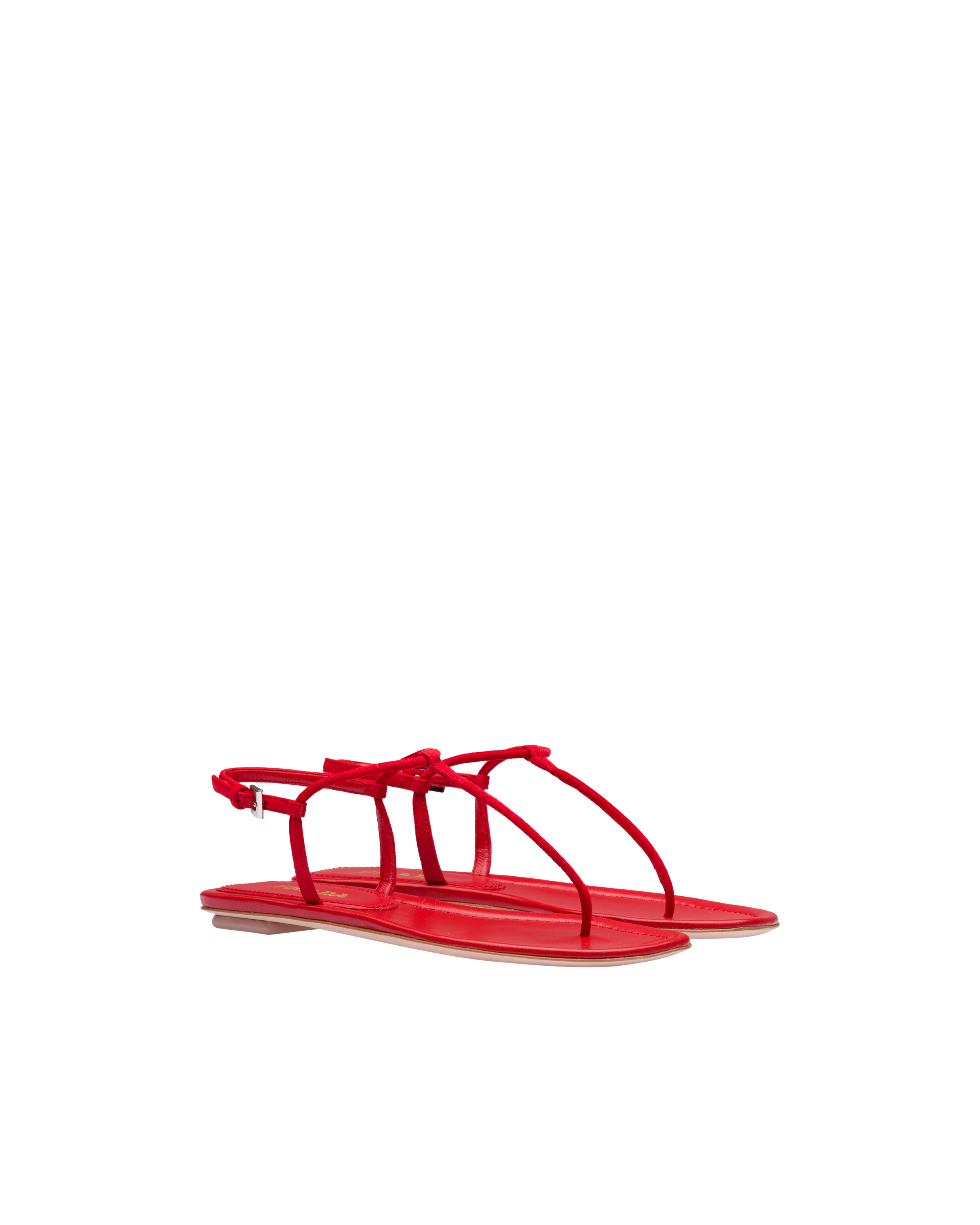 prada red suede sandals