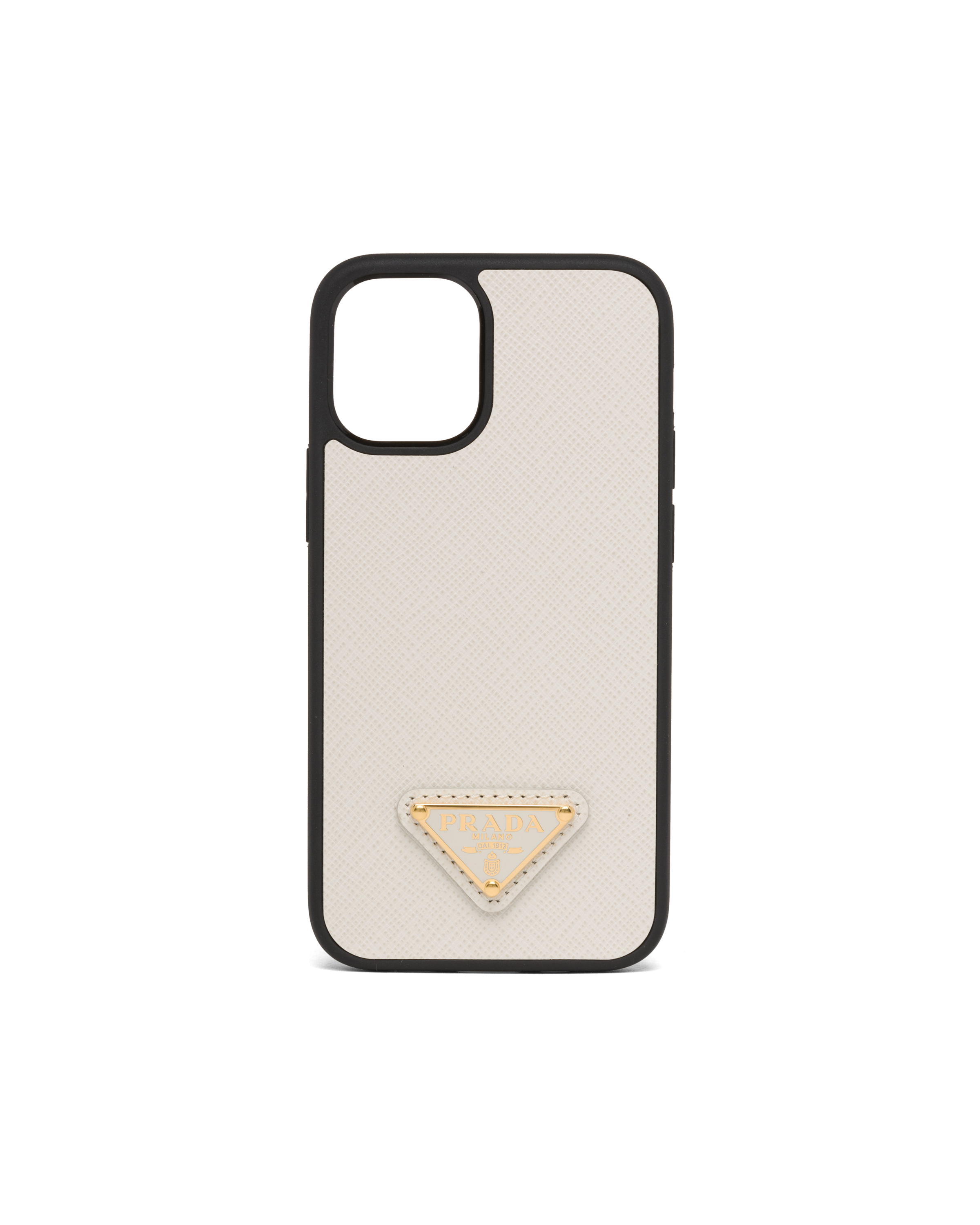 Chalk White Saffiano cover for iPhone 12 Mini | Prada