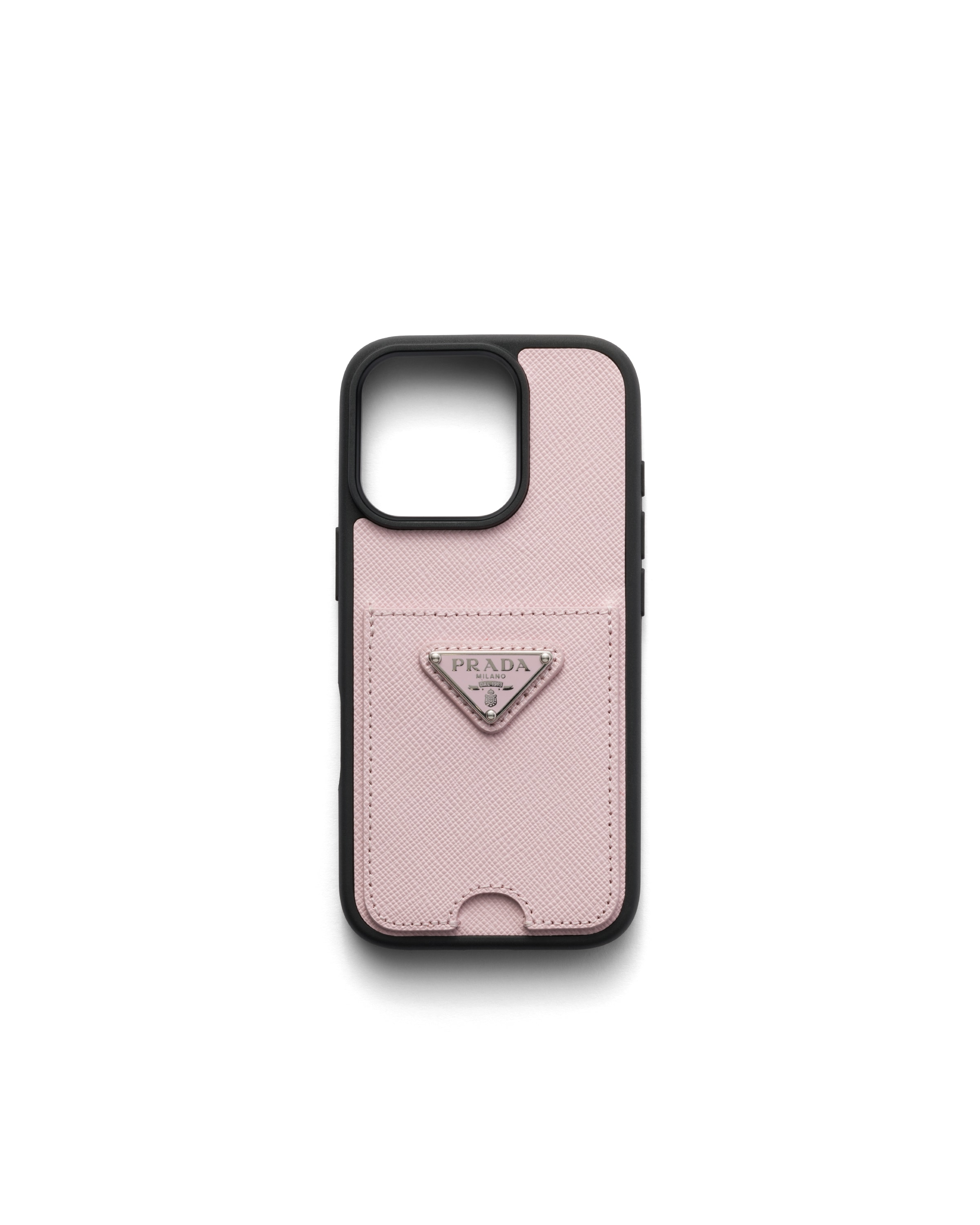 Prada Cover In Saffiano Per Iphone 16 Pro, Donna, Alabastro