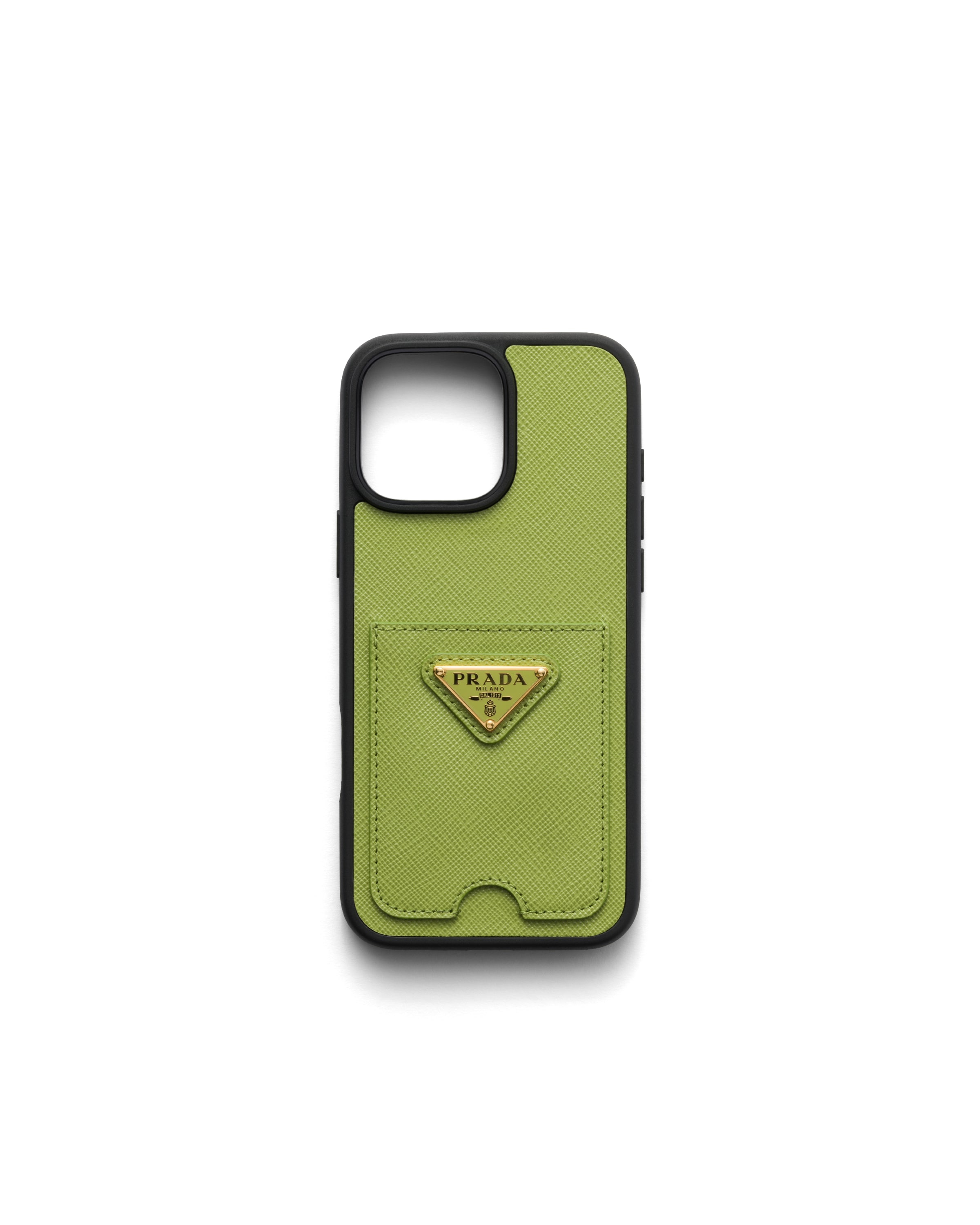 Prada Cover In Saffiano Per Iphone 16 Pro Max, Donna, Prato