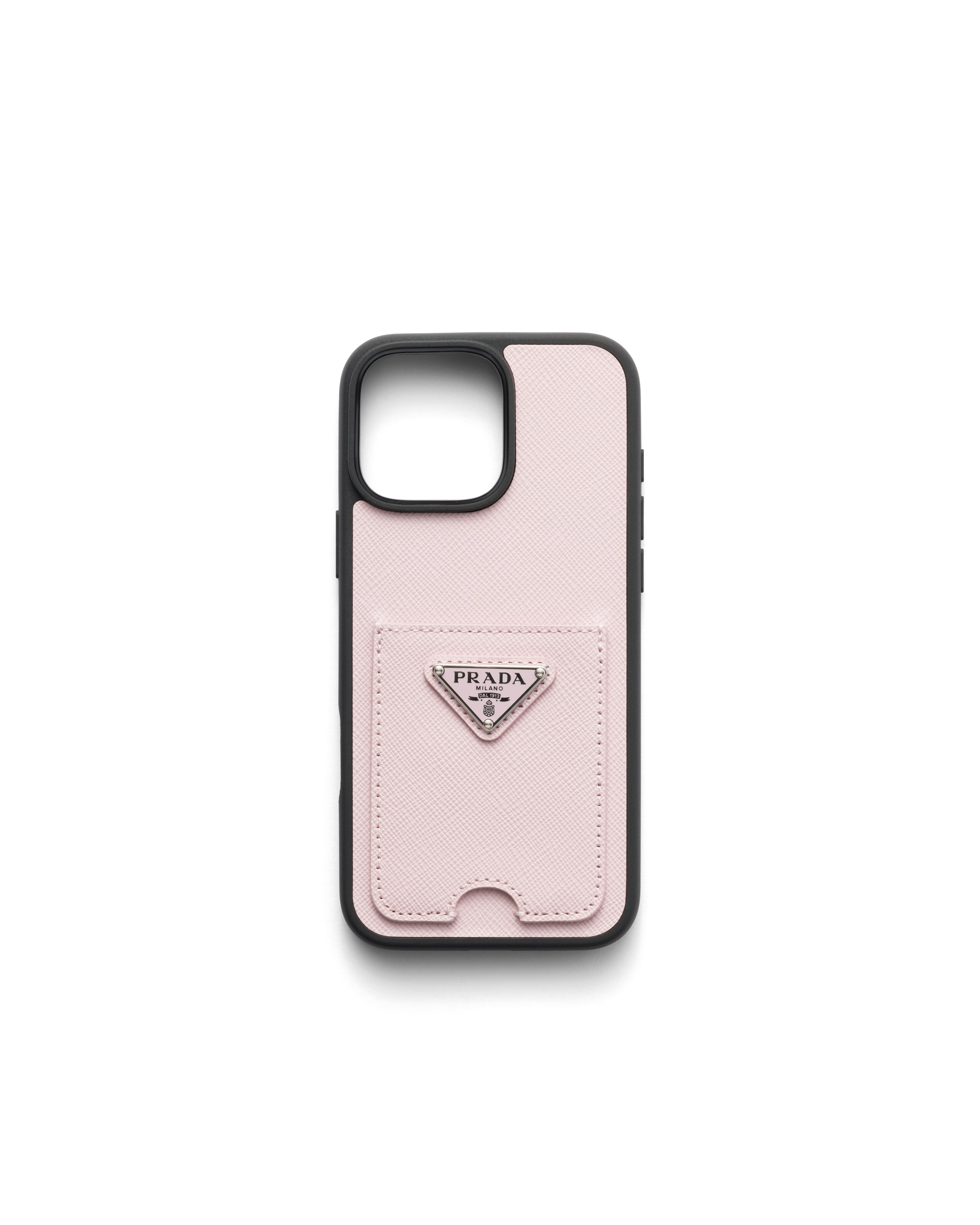Prada Cover In Saffiano Per Iphone 16 Pro Max, Donna, Alabastro