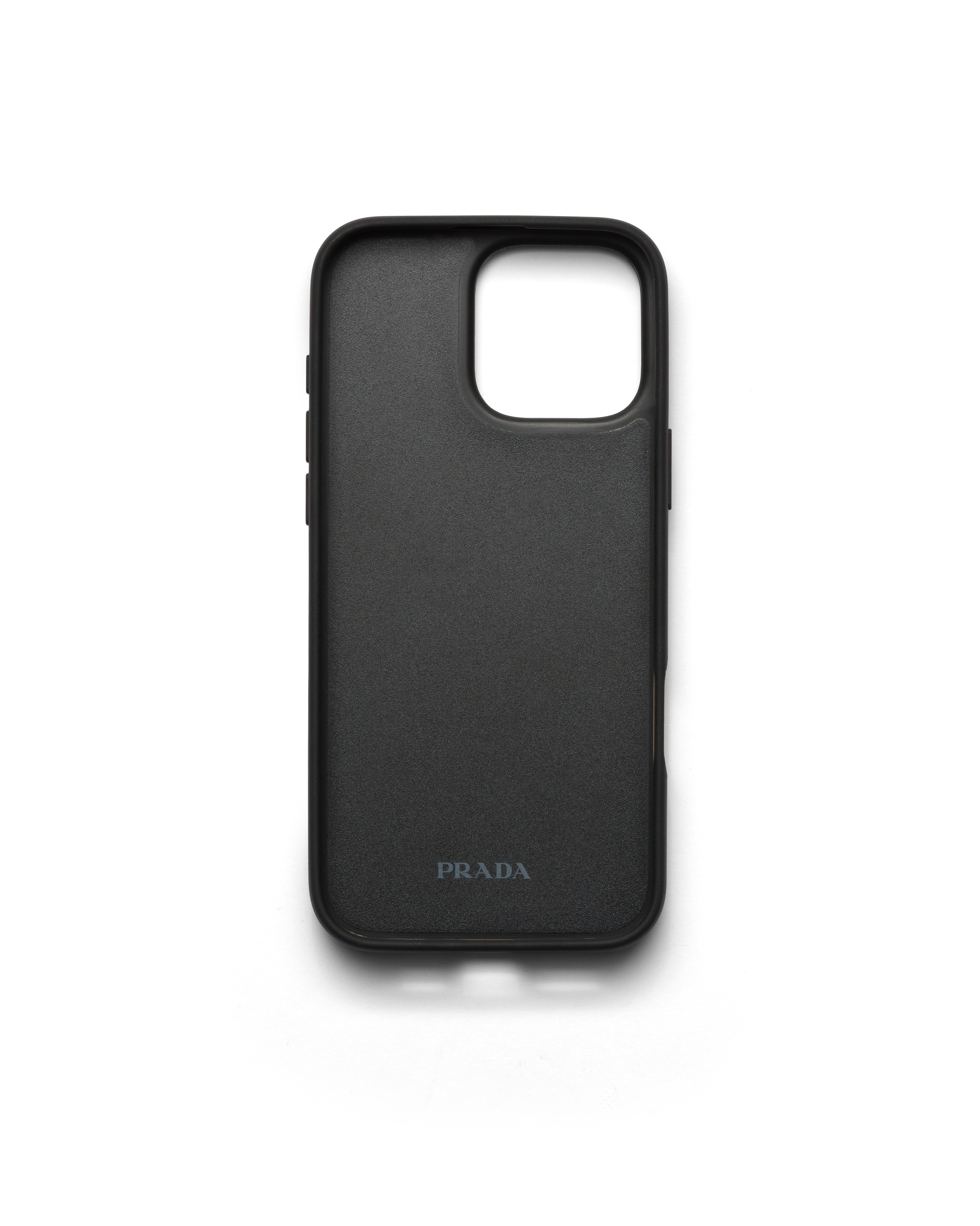 Prada Saffiano Leather Iphone 16 Pro Max Case In Black