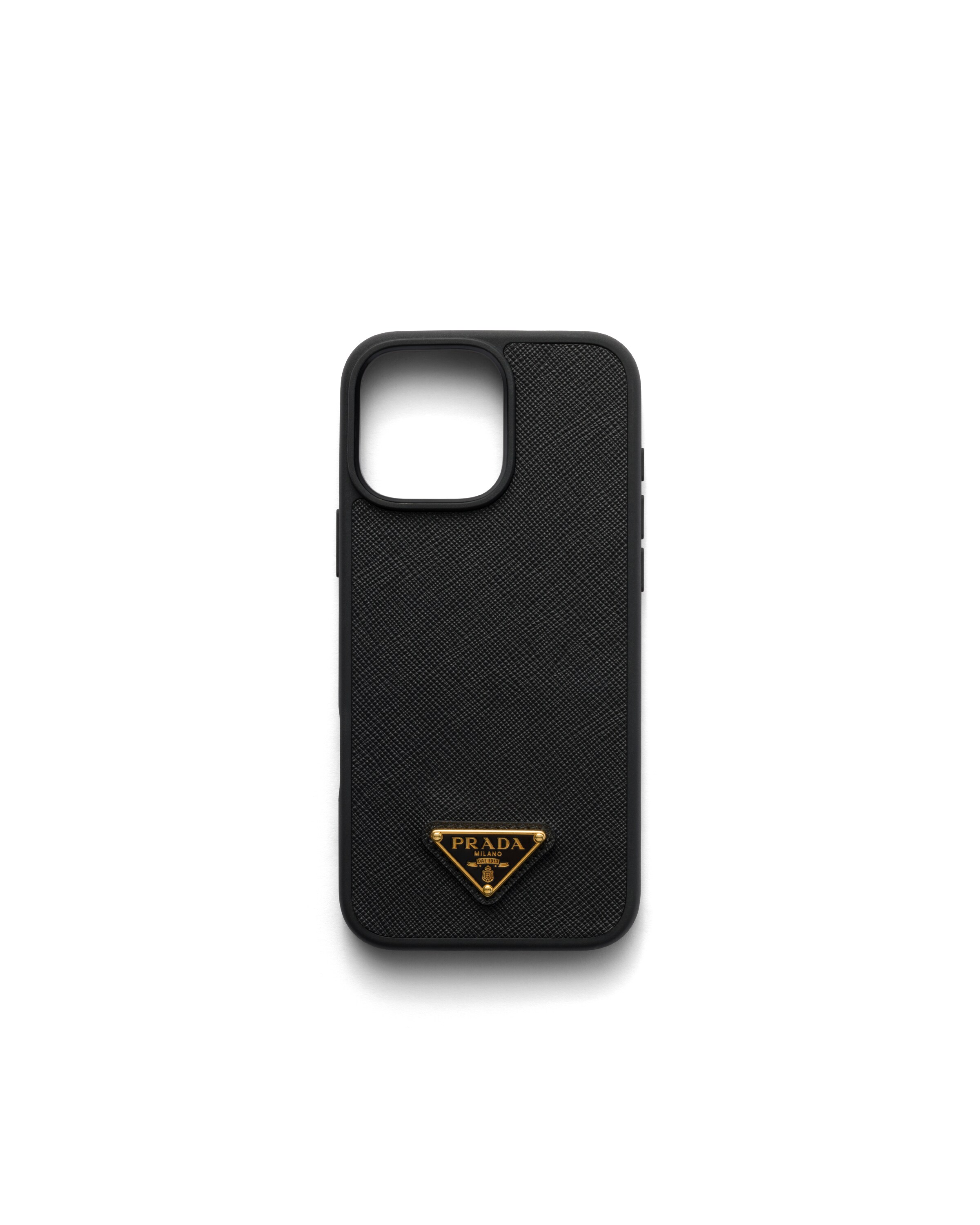 Prada Cover In Saffiano Per Iphone 16 Pro Max, Donna, Nero