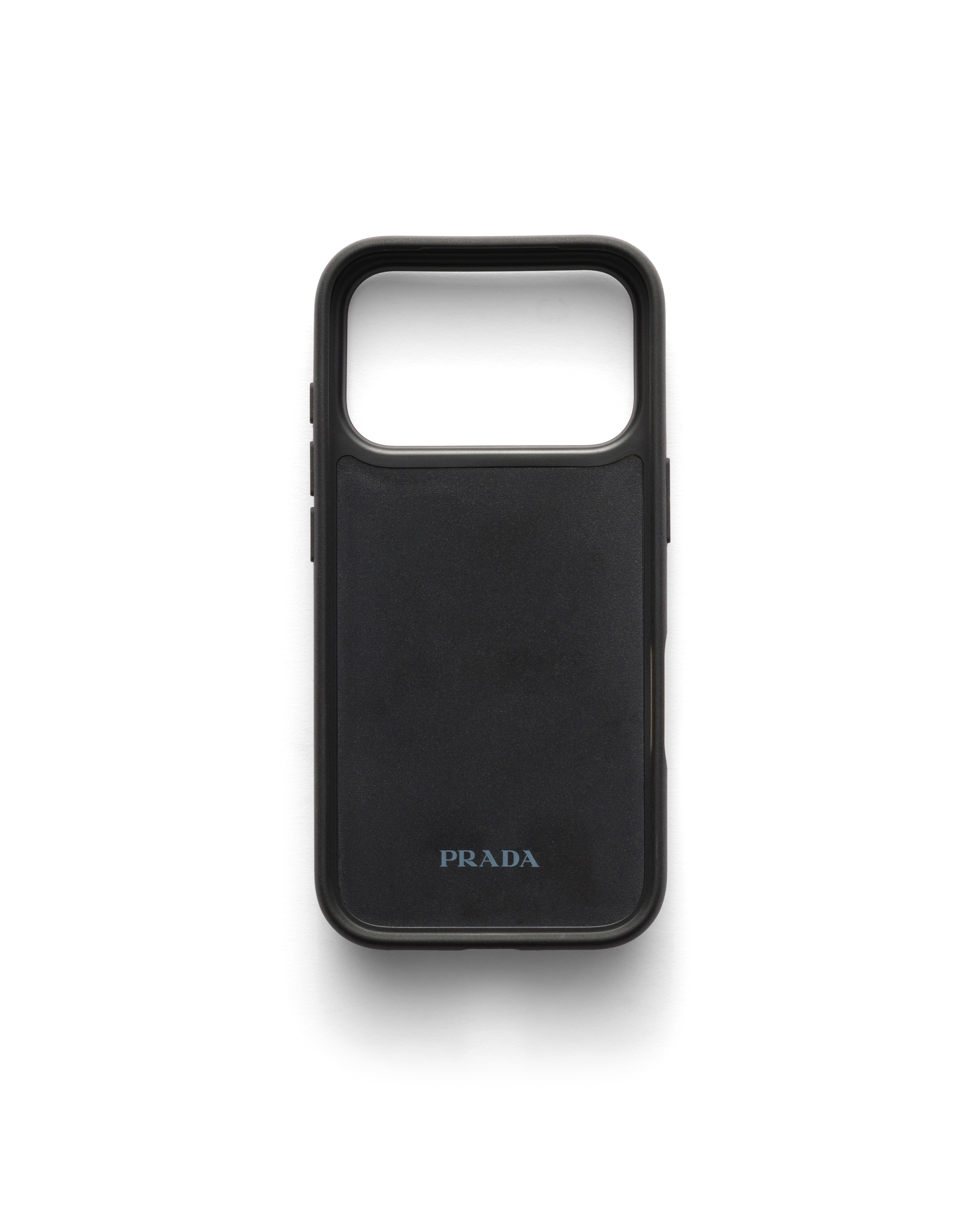 Prada Leather Iphone 17 Pro Case In Black